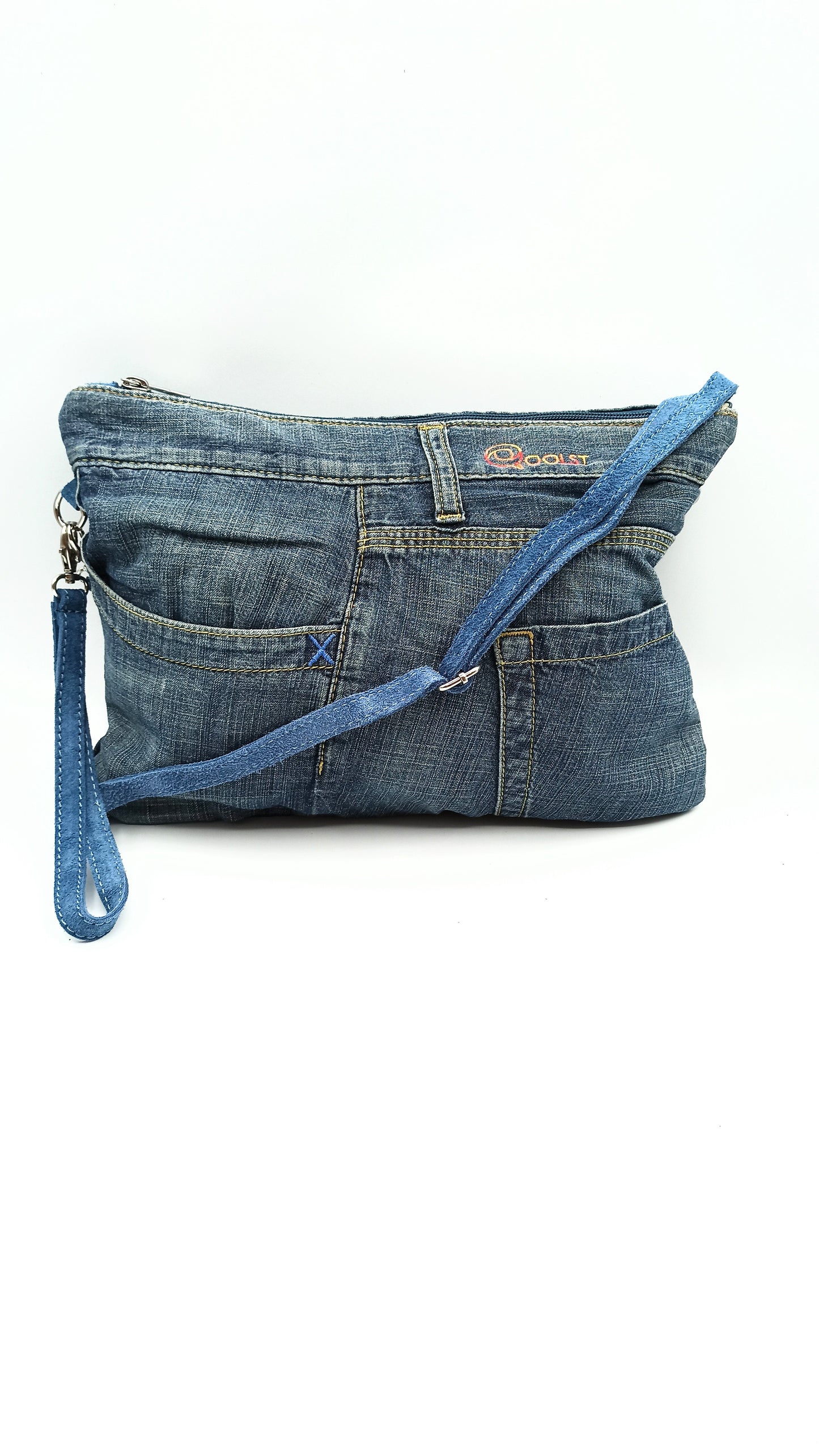 Qoolst Jeans sac en jean pour femmes et hommes, sac à main et sac à bandoulière