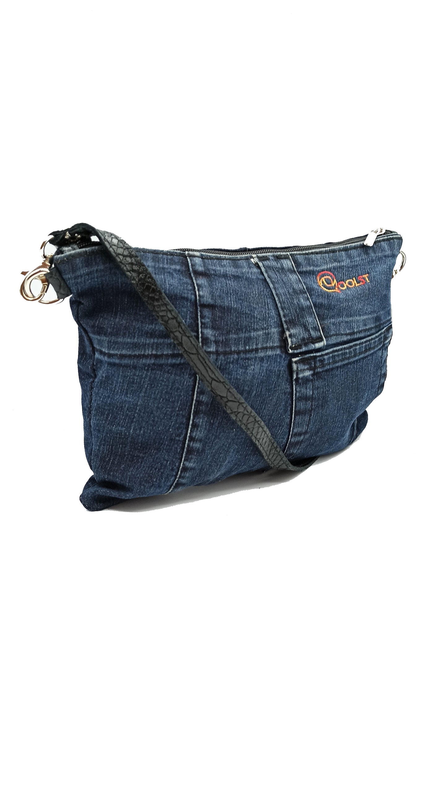 Qoolst Mini jeans sac à bandoulière en denim pour hommes et femmes