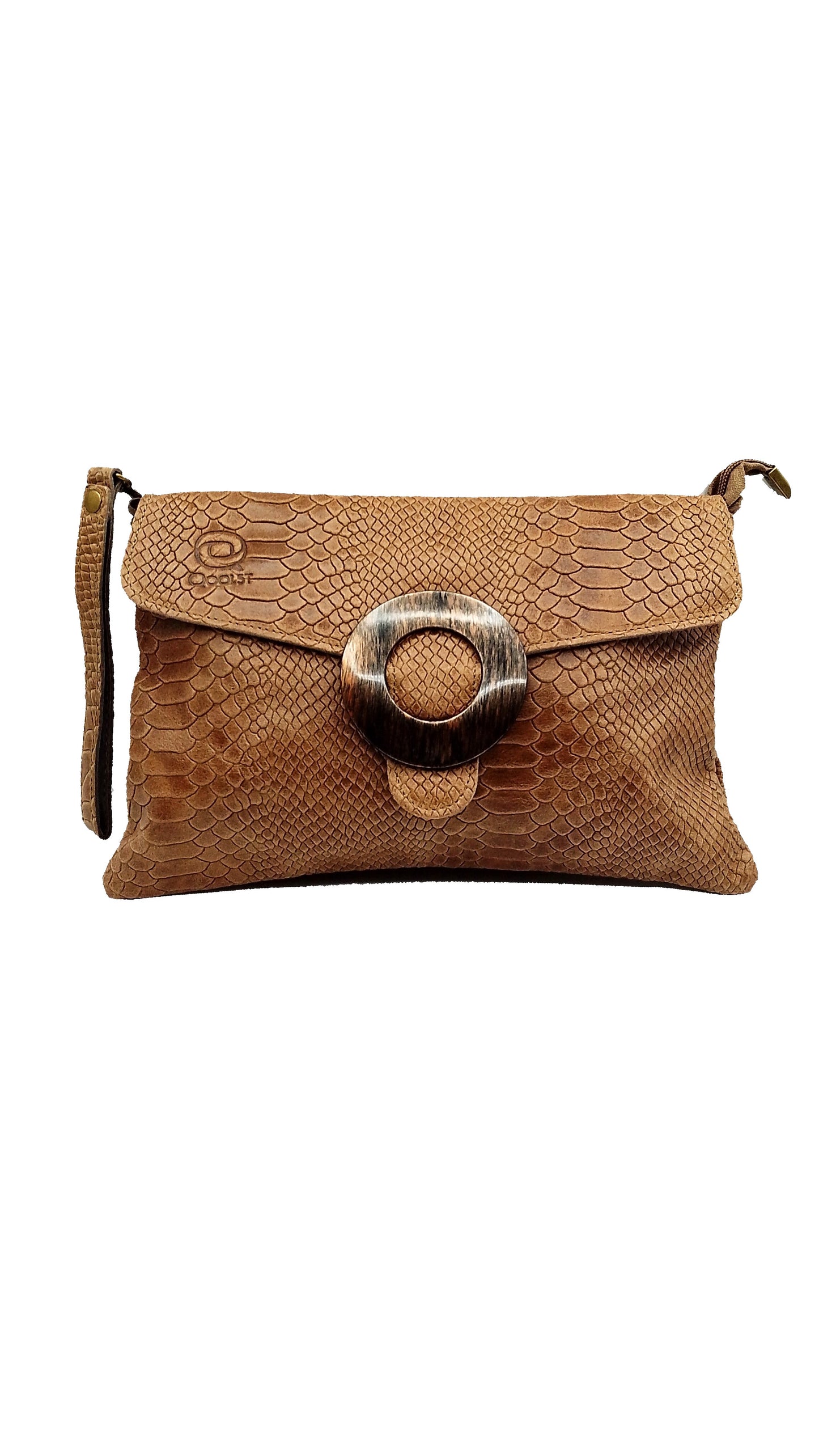 Sac portefeuille en cuir pour femme avec fermoir cercle Qoolst