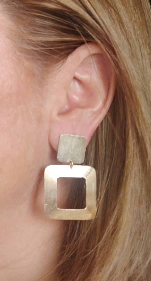 Pendientes de fabricación artesanal para mujer Qoolst Frame