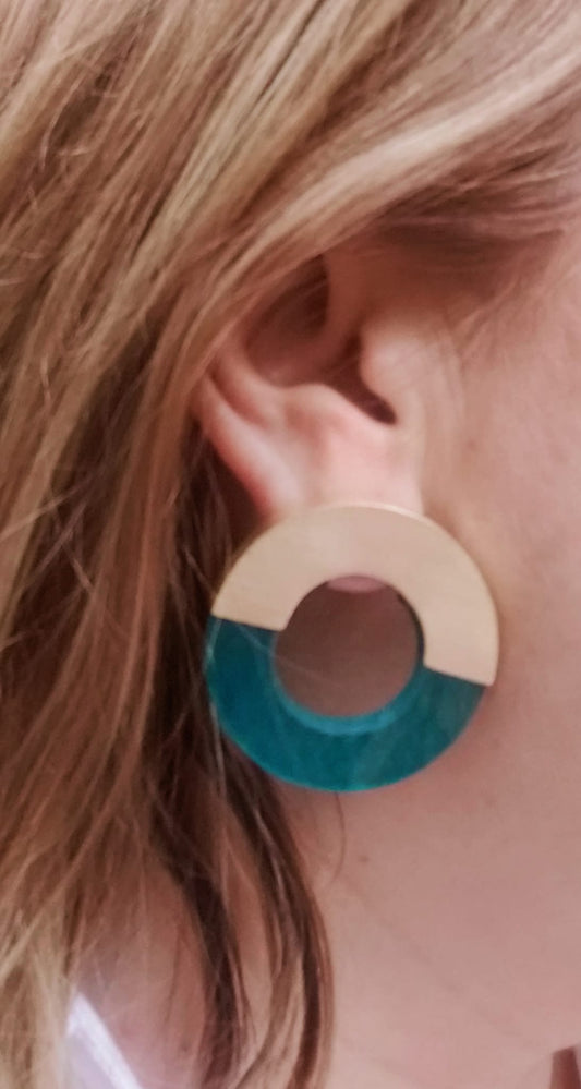 Pendientes de fabricación artesanal para mujer Qoolst Eclipse