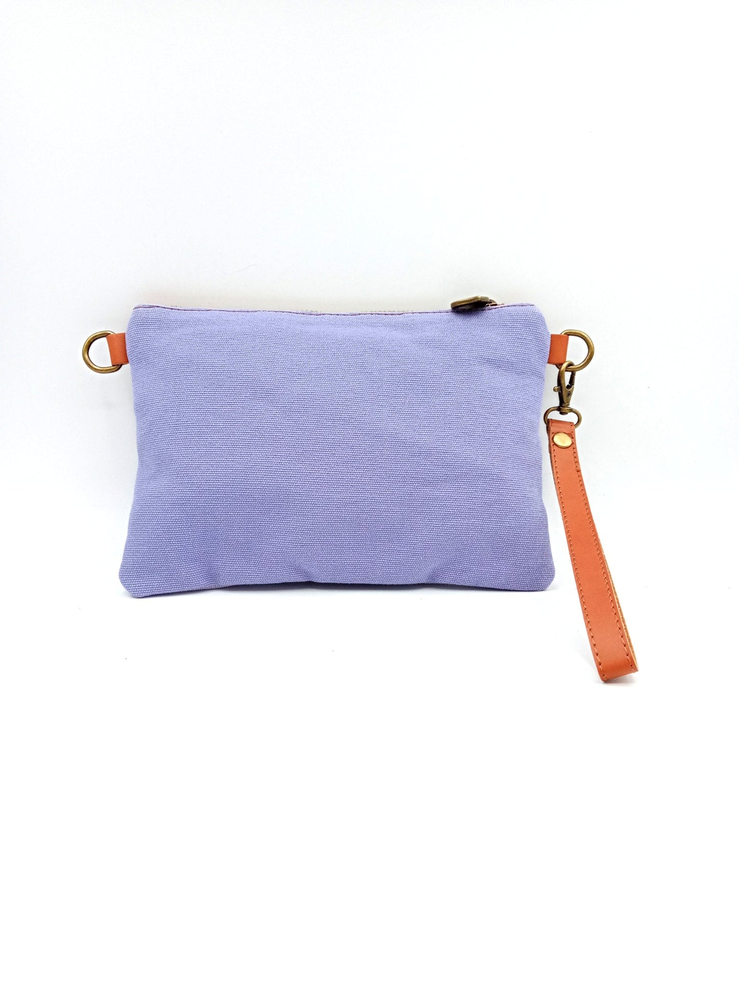 Sac portefeuille pour femme et homme Qoolst Mini candy bicolore en coton et cuir régénéré
