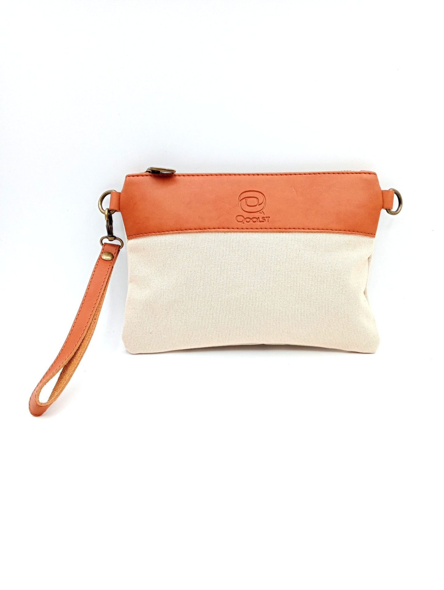 Sac unisexe femme et homme Qoolst Mini Candy en coton et cuir régénéré