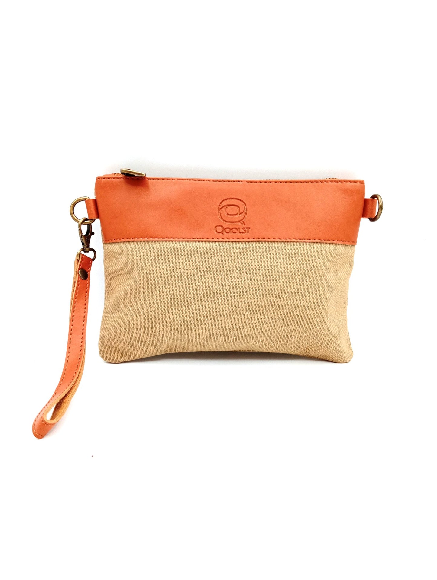 Sac unisexe femme et homme Qoolst Mini Candy en coton et cuir régénéré