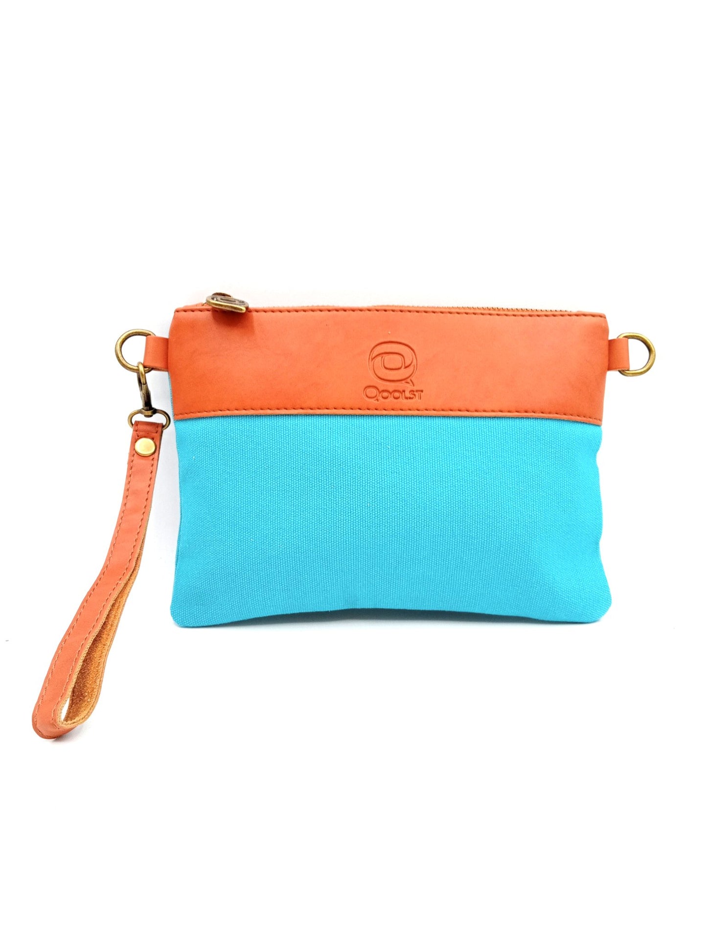 Sac unisexe femme et homme Qoolst Mini Candy en coton et cuir régénéré