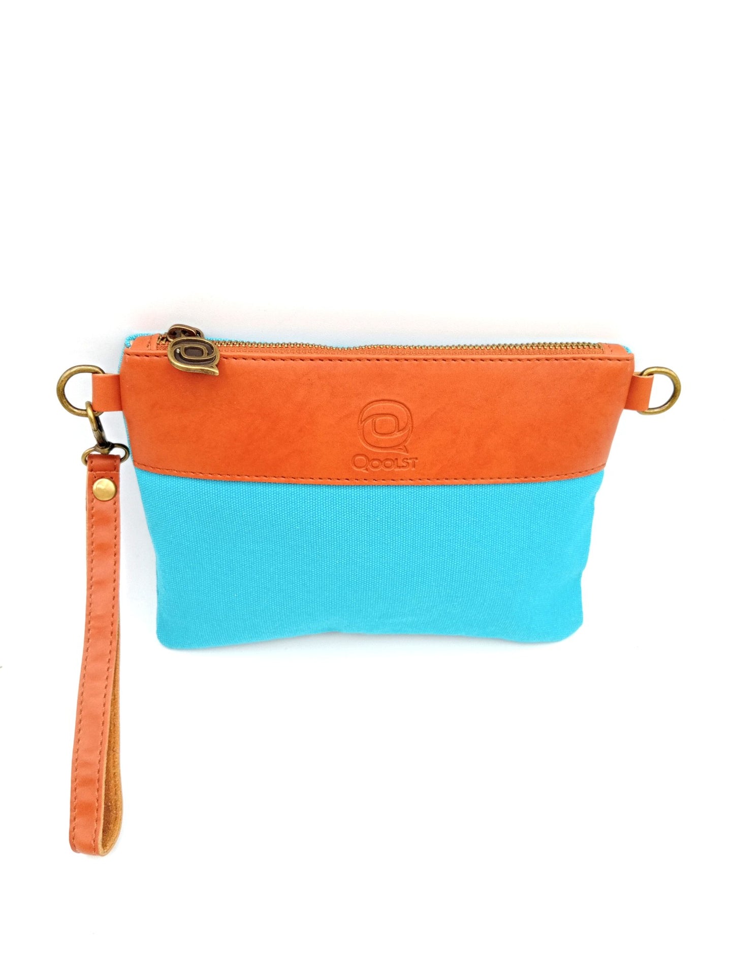 Sac unisexe femme et homme Qoolst Mini Candy en coton et cuir régénéré