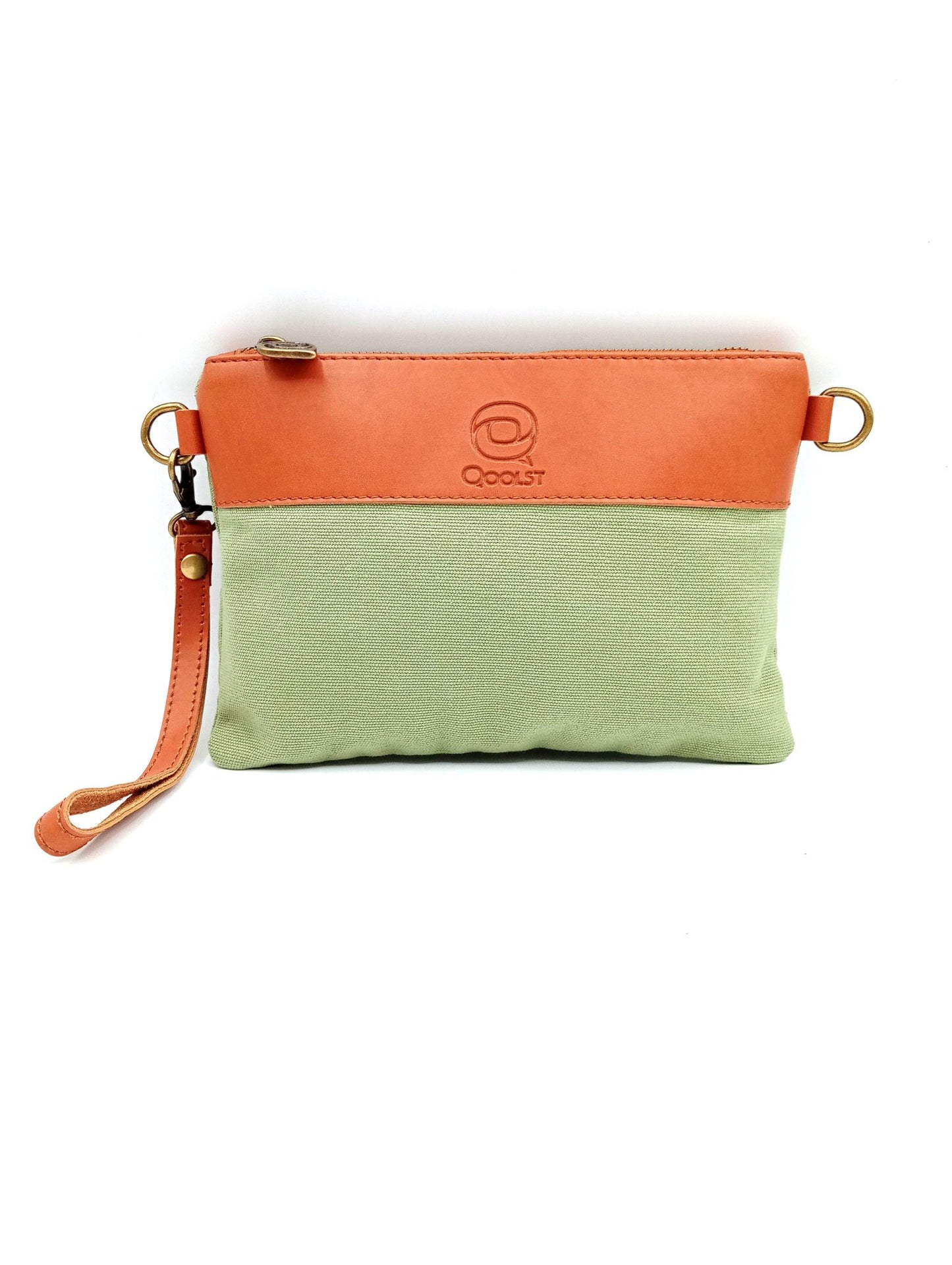 Sac unisexe femme et homme Qoolst Mini Candy en coton et cuir régénéré