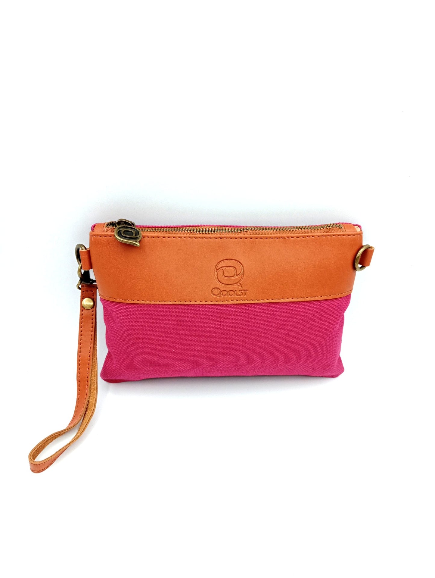 Sac unisexe femme et homme Qoolst Mini Candy en coton et cuir régénéré