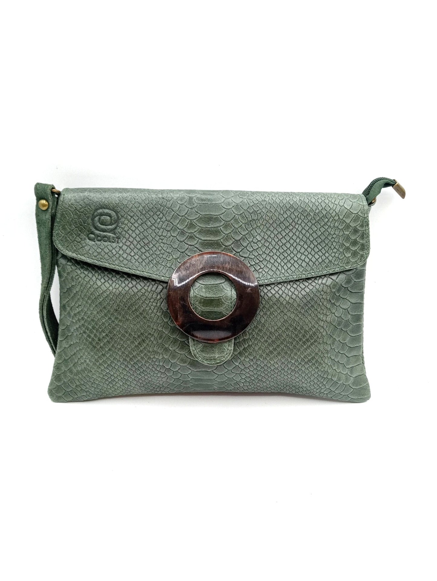 Sac portefeuille en cuir pour femme avec fermoir cercle Qoolst