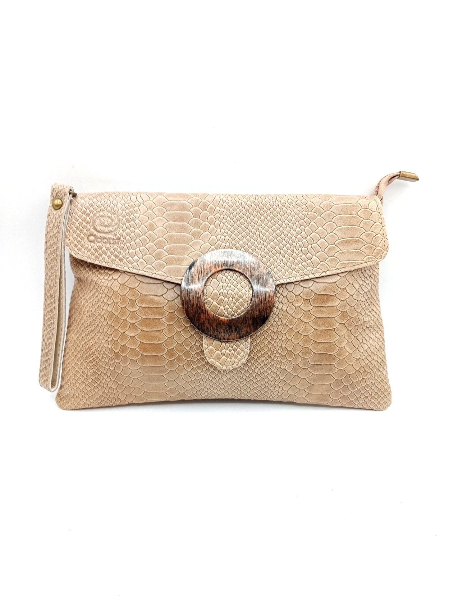 Sac portefeuille en cuir pour femme avec fermoir cercle Qoolst