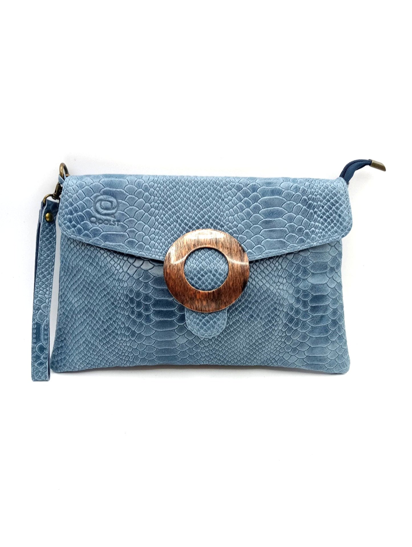 Sac portefeuille en cuir pour femme avec fermoir cercle Qoolst