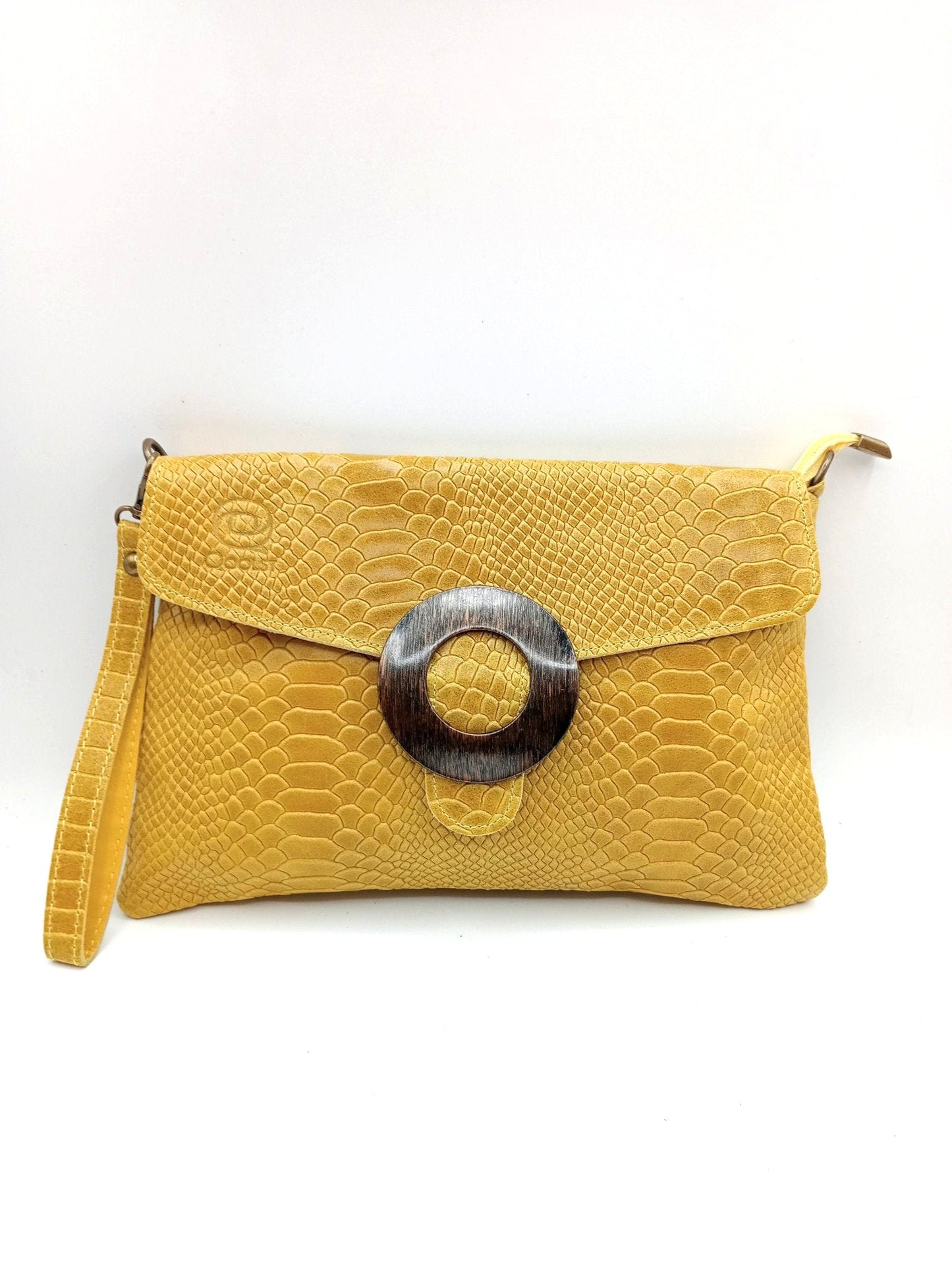 Sac portefeuille en cuir pour femme avec fermoir cercle Qoolst