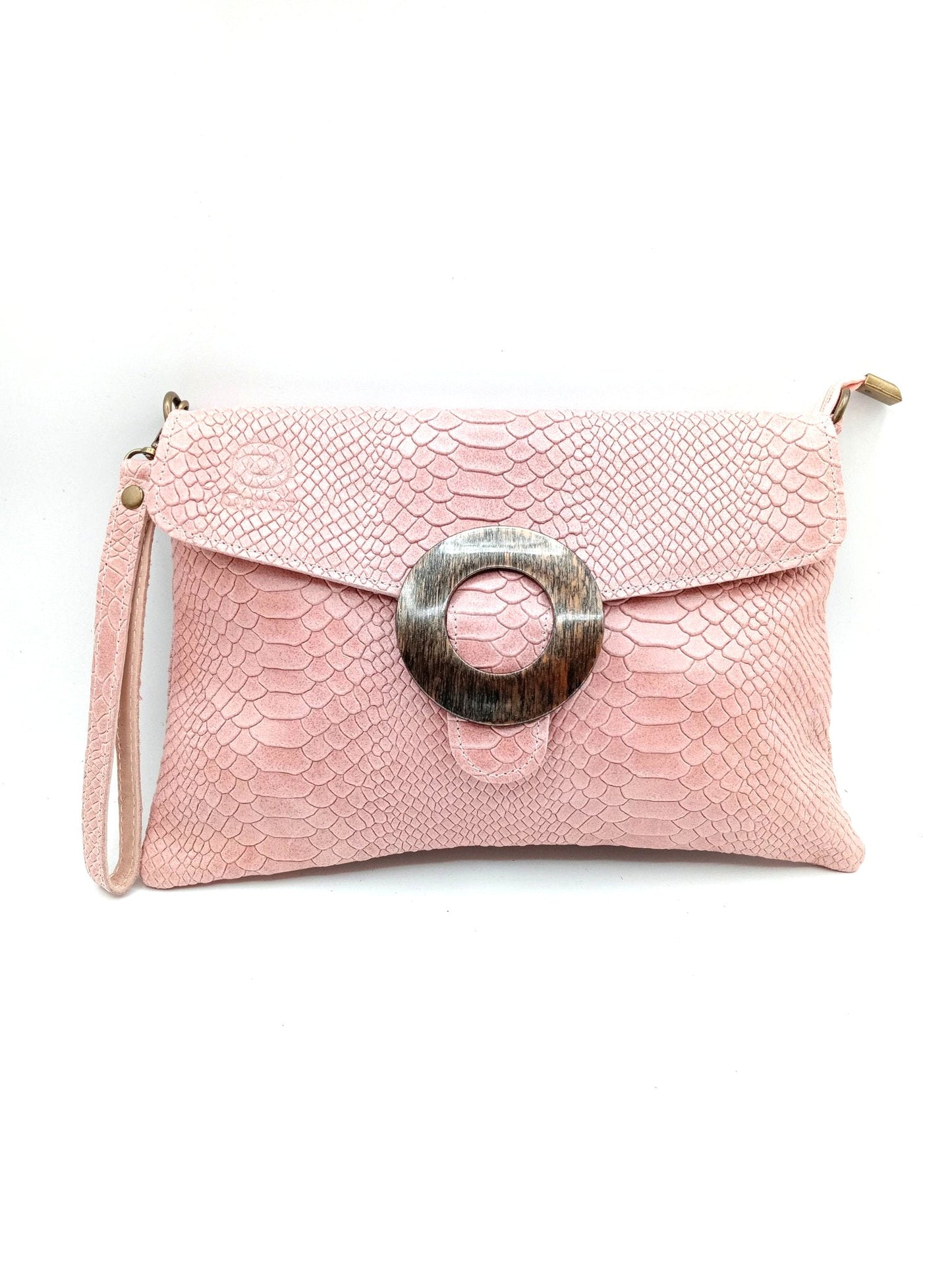 Sac portefeuille en cuir pour femme avec fermoir cercle Qoolst