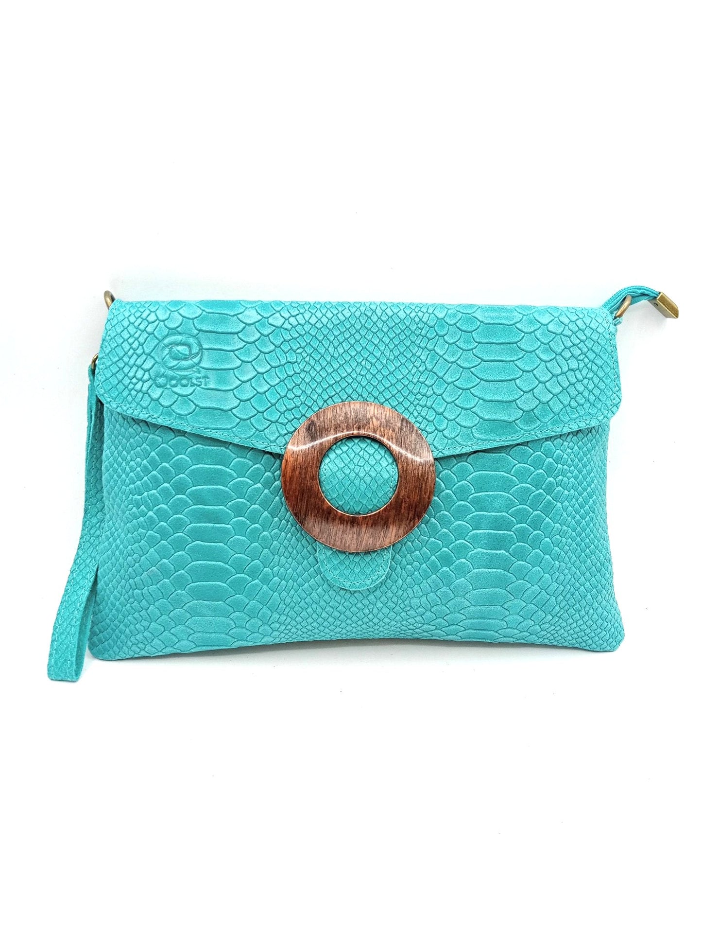 Sac portefeuille en cuir pour femme avec fermoir cercle Qoolst