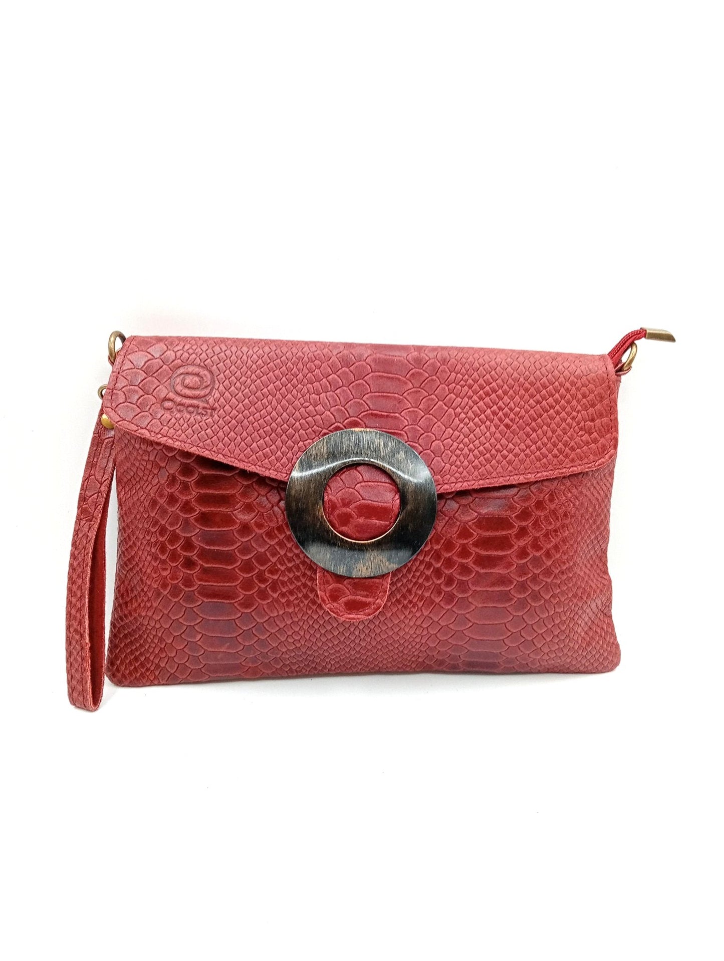 Sac portefeuille en cuir pour femme avec fermoir cercle Qoolst
