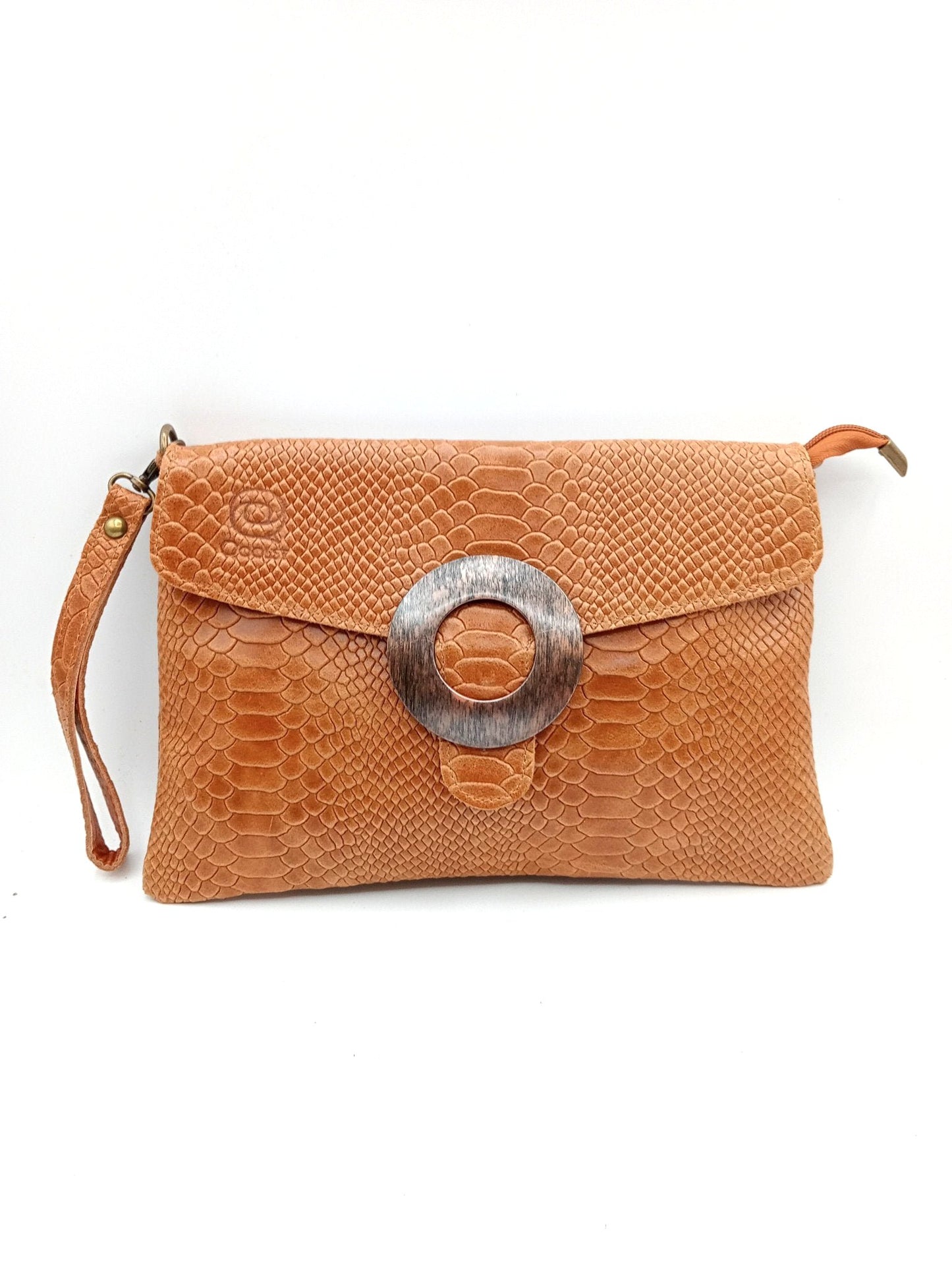 Sac portefeuille en cuir pour femme avec fermoir cercle Qoolst