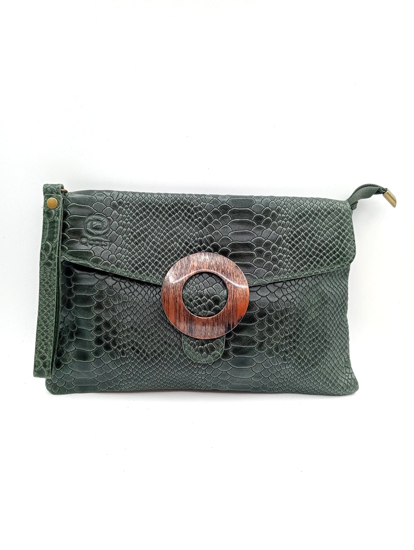 Sac portefeuille en cuir pour femme avec fermoir cercle Qoolst
