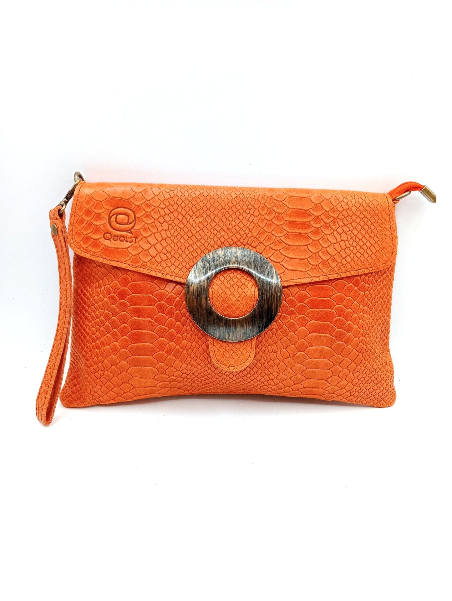 Sac portefeuille en cuir pour femme avec fermoir cercle Qoolst
