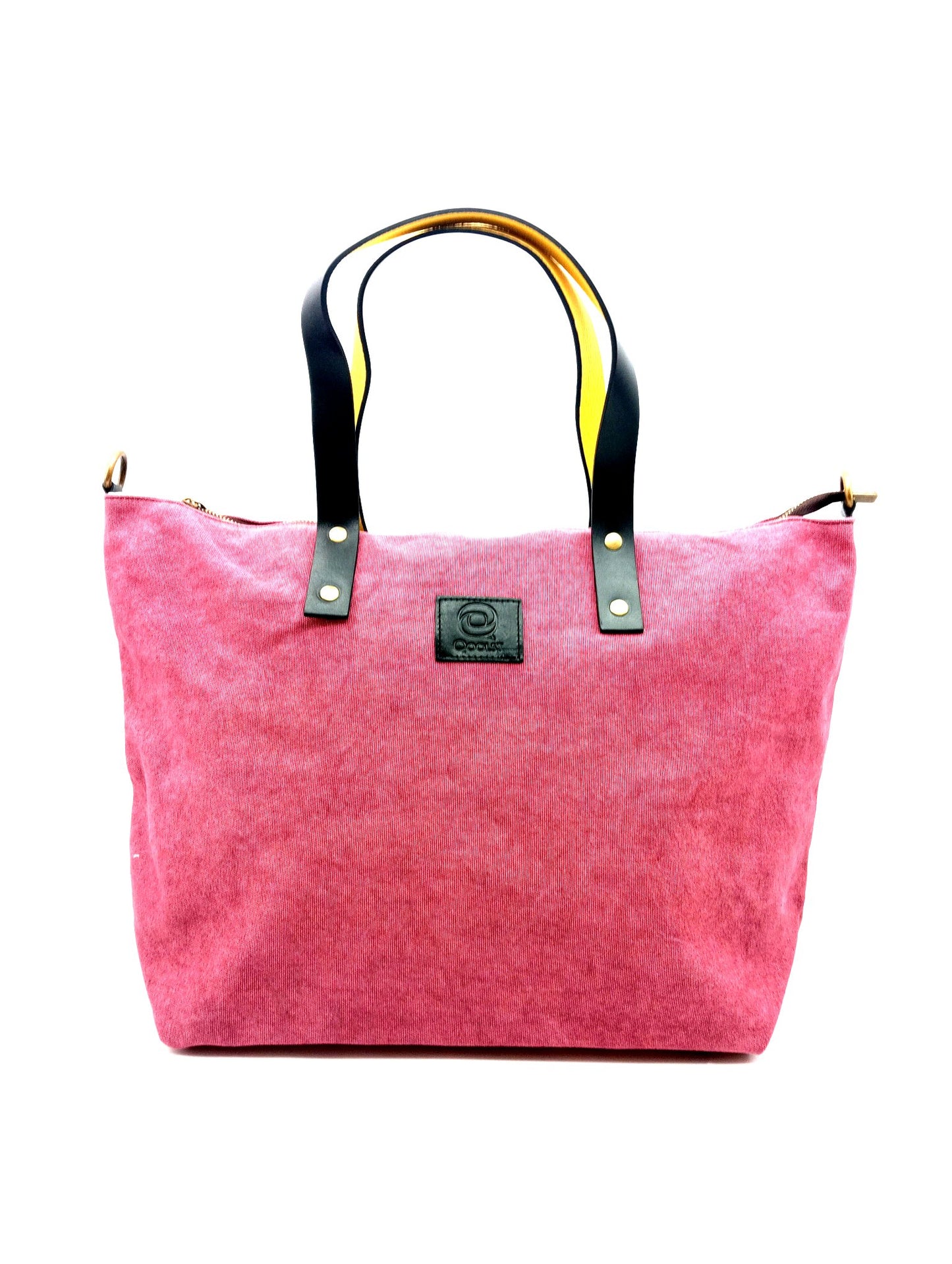 Sac pour femme et homme main et épaule Shopper Trotter cuir et toile de coton Qoolst