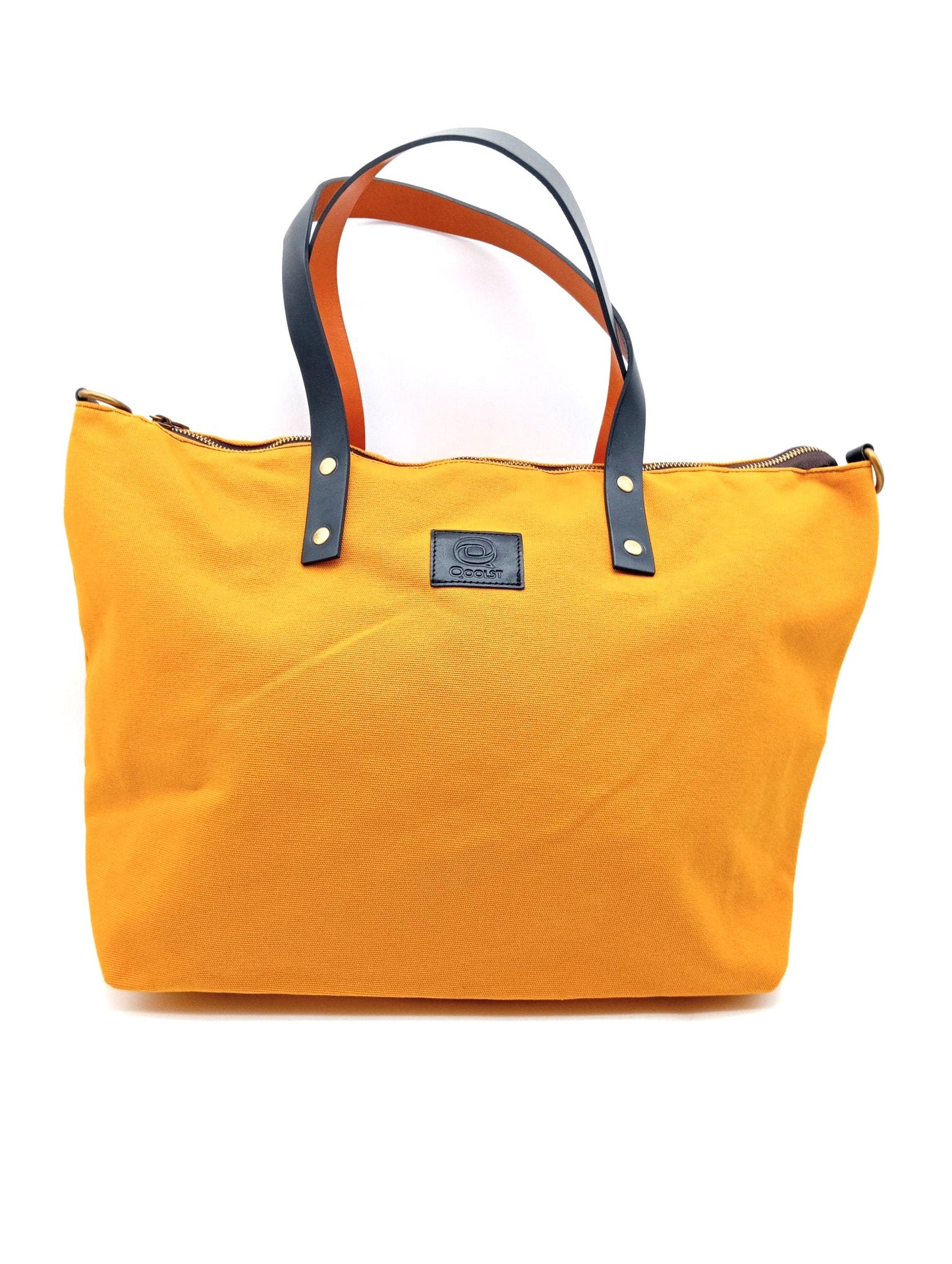 Sac pour femme et homme main et épaule Shopper Trotter cuir et toile de coton Qoolst