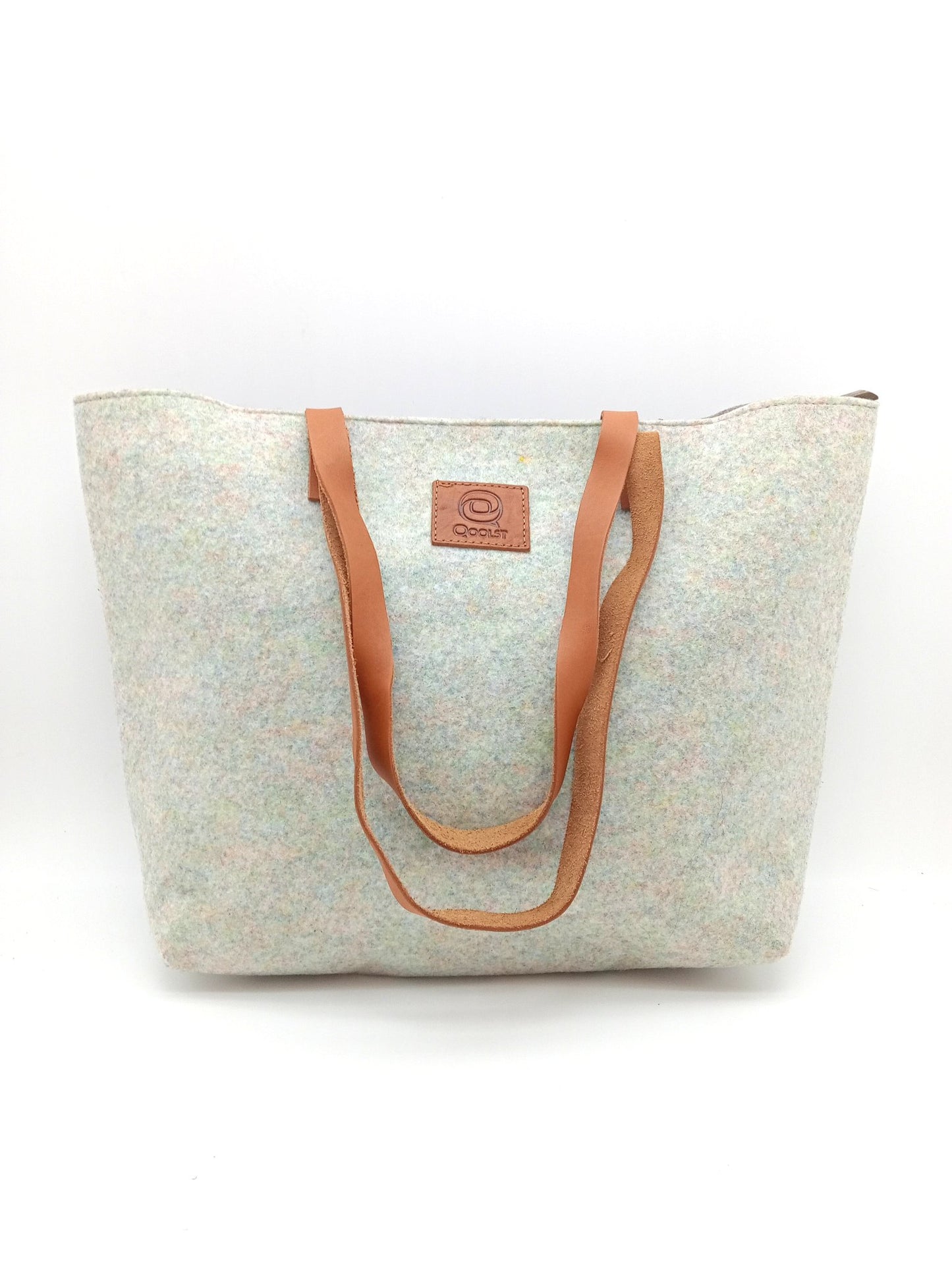 Sac cabas femme épaule et main Qoolst Feutre Recyclé Bicolore
