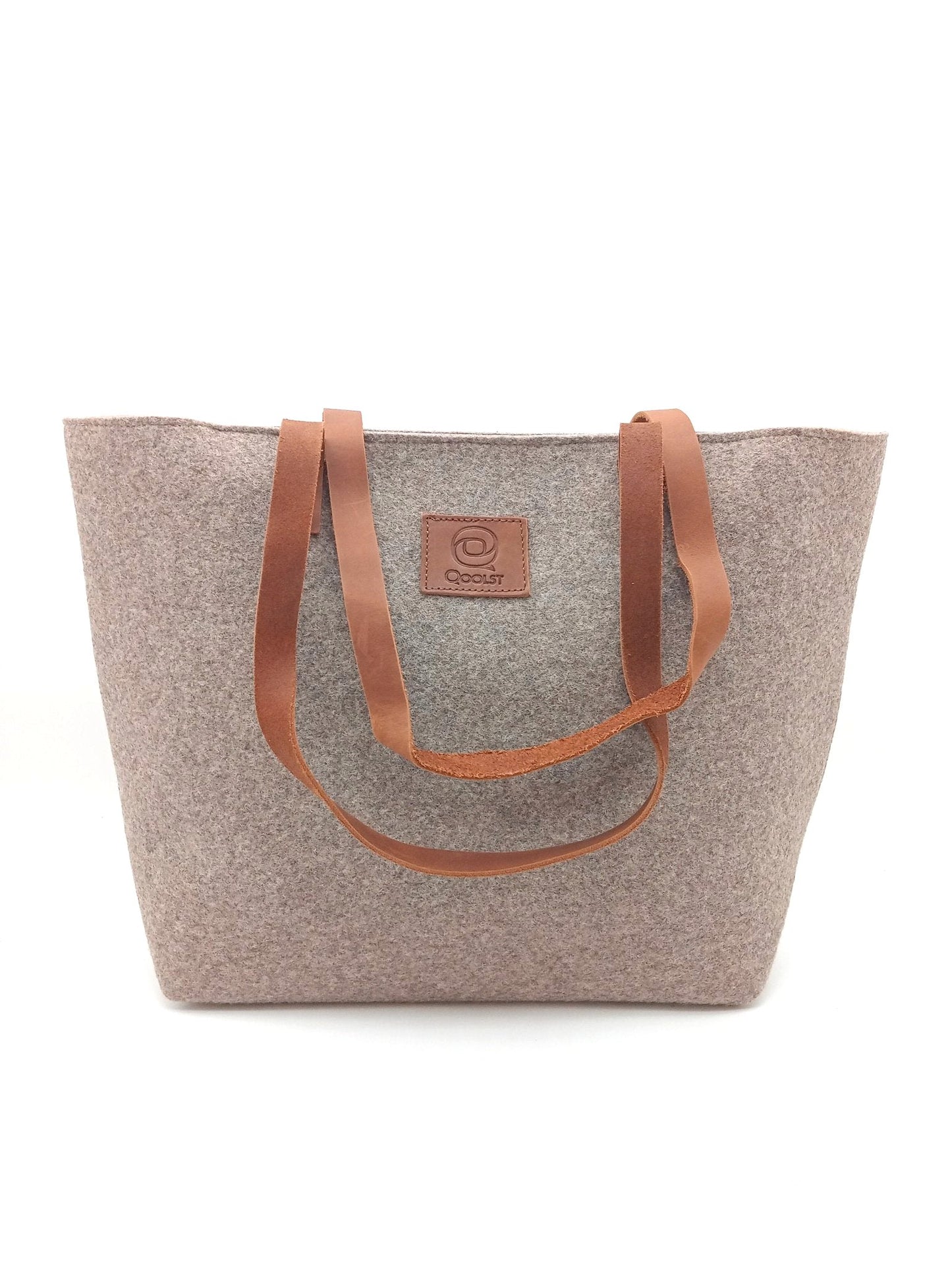 Sac cabas femme épaule et main Qoolst Feutre Recyclé Bicolore