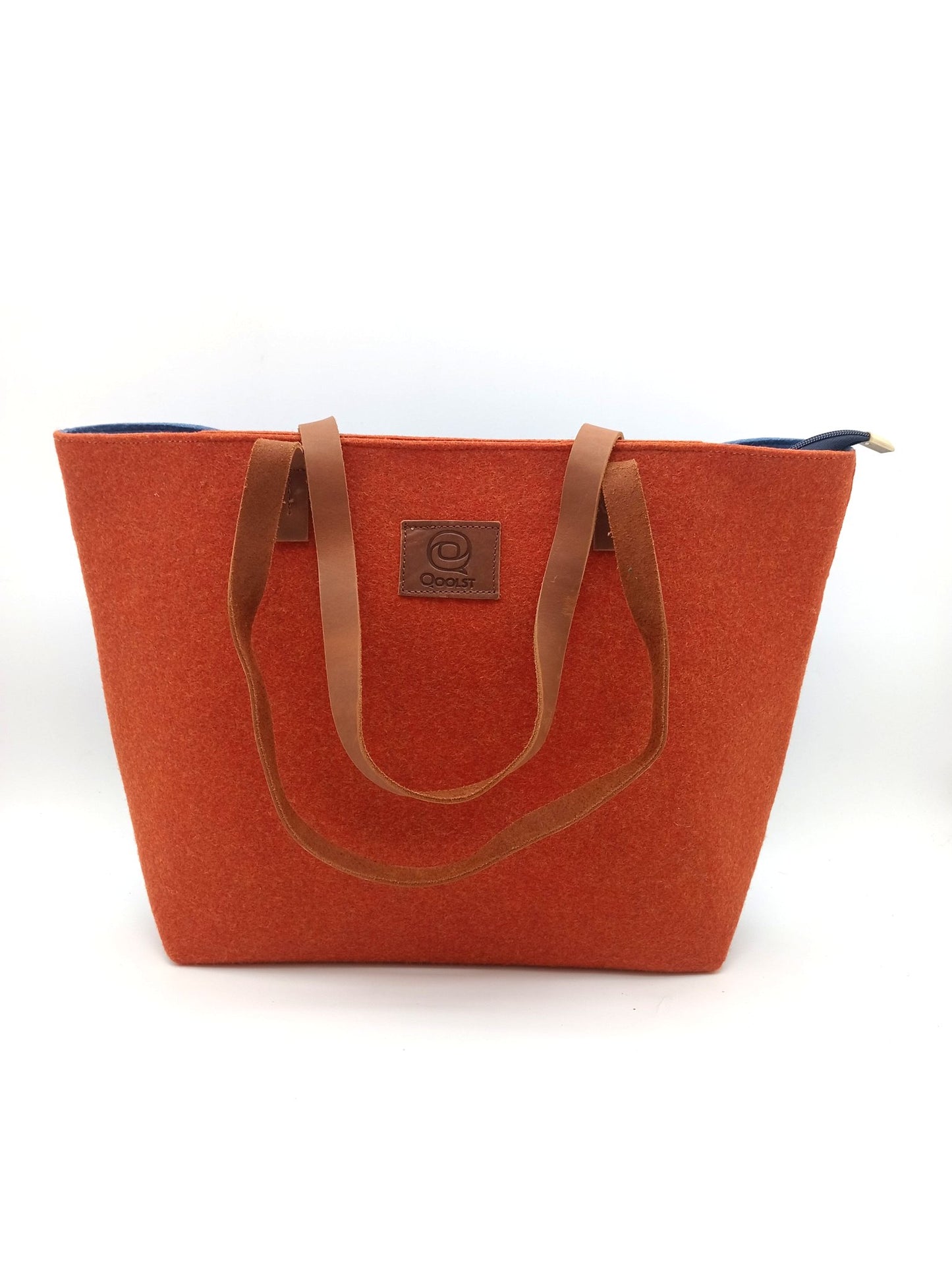 Sac cabas femme épaule et main Qoolst Feutre Recyclé Bicolore