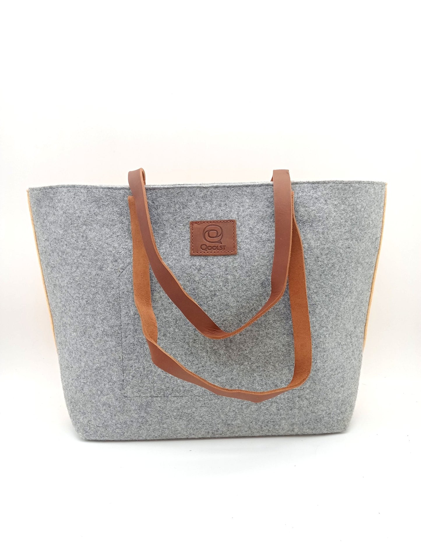 Sac cabas femme épaule et main Qoolst Feutre Recyclé Bicolore