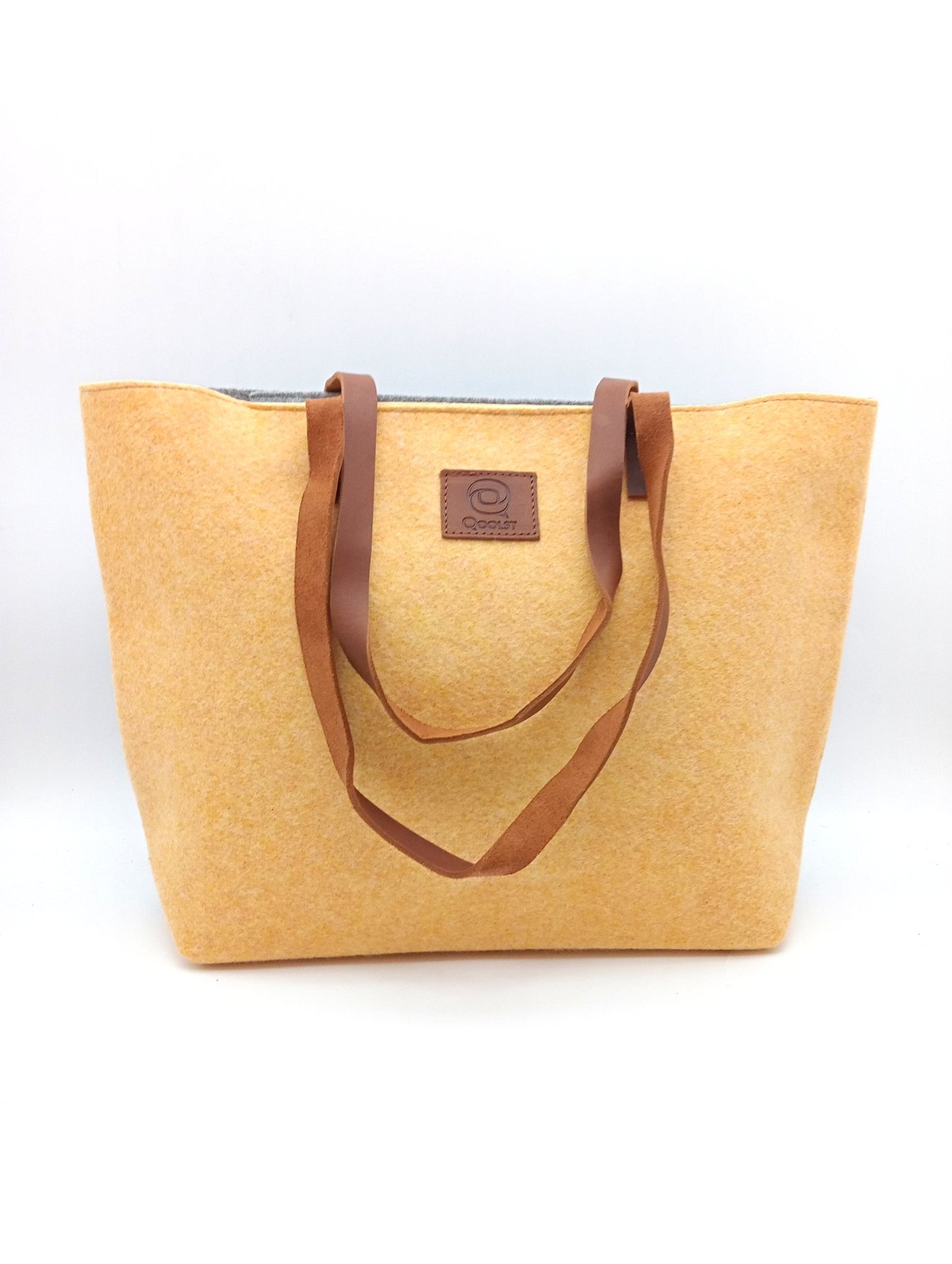 Sac cabas femme épaule et main Qoolst Feutre Recyclé Bicolore