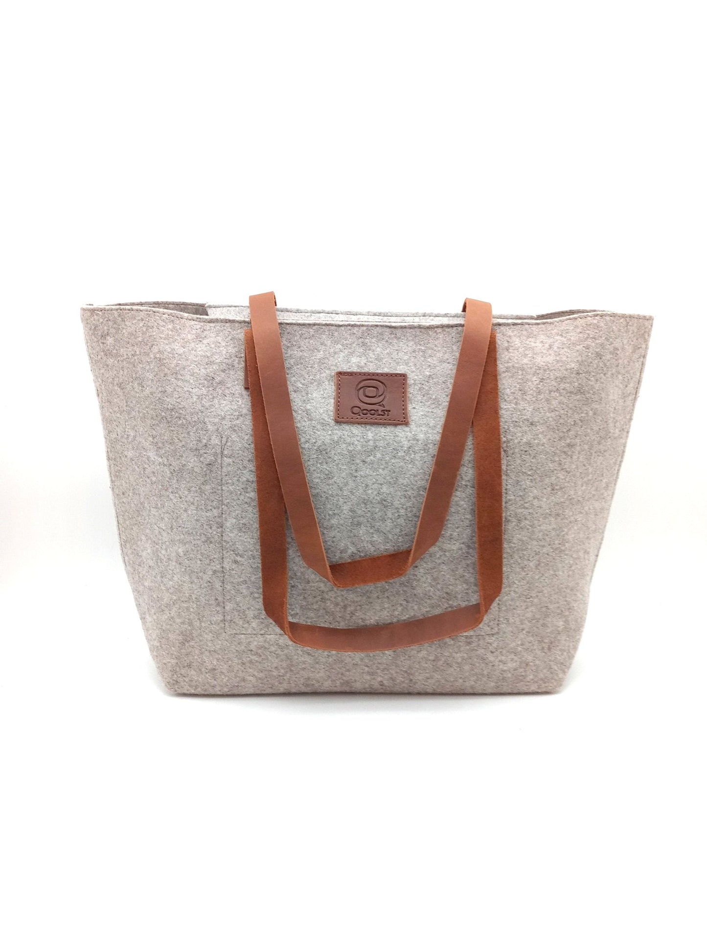 Sac cabas femme épaule et main Qoolst Feutre Recyclé Bicolore