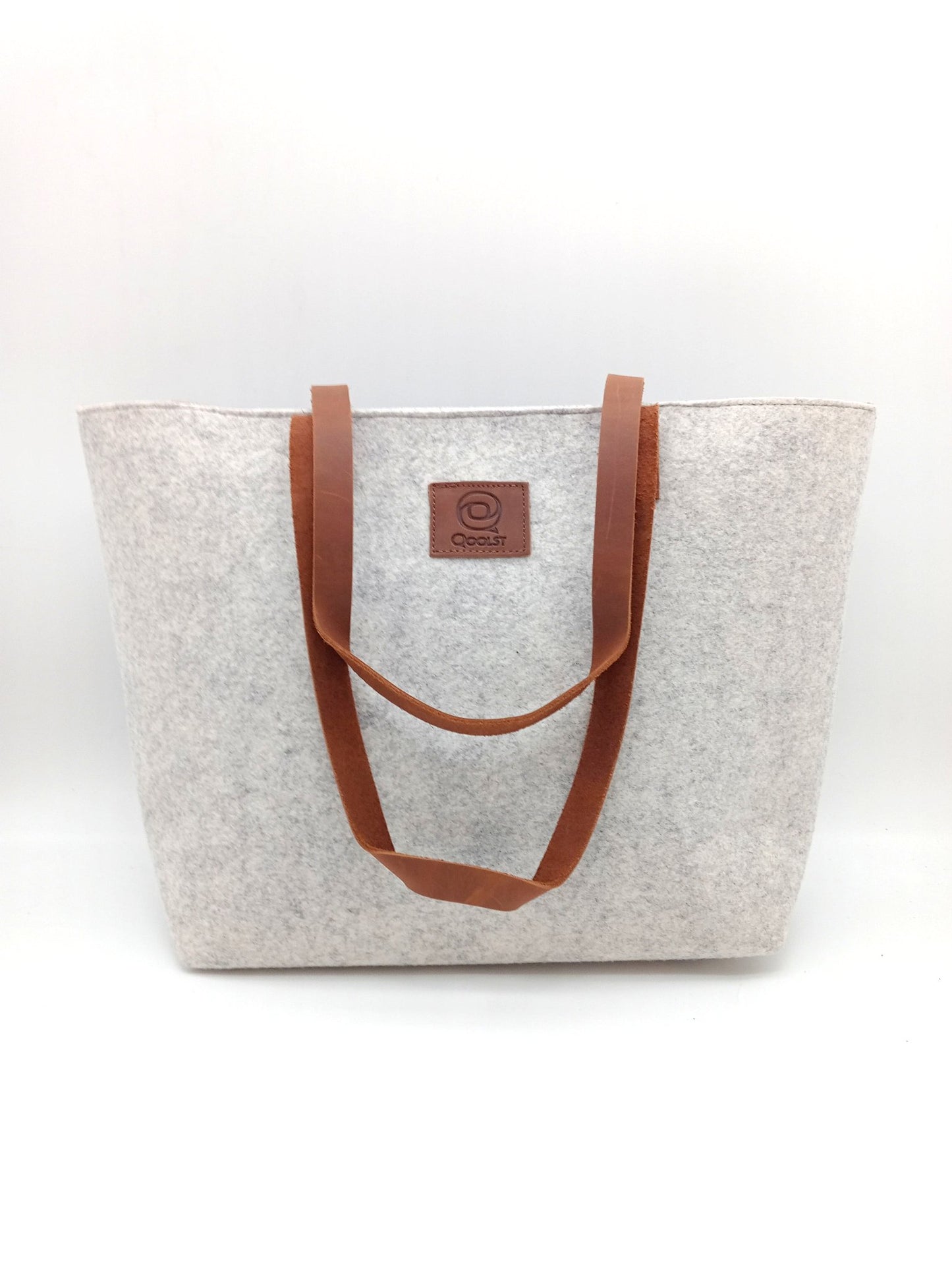 Sac cabas femme épaule et main Qoolst Feutre Recyclé Bicolore