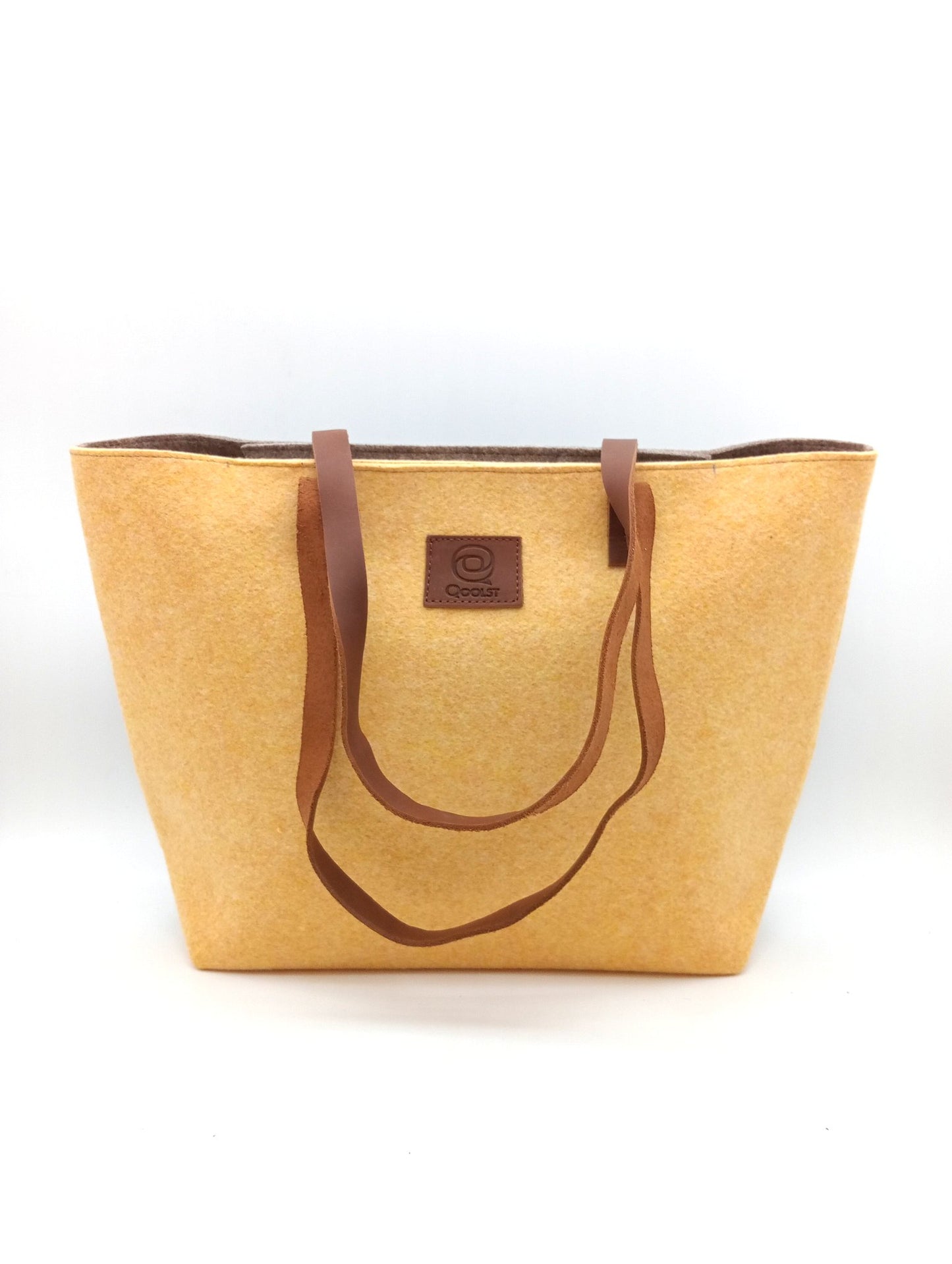 Sac cabas femme épaule et main Qoolst Feutre Recyclé Bicolore