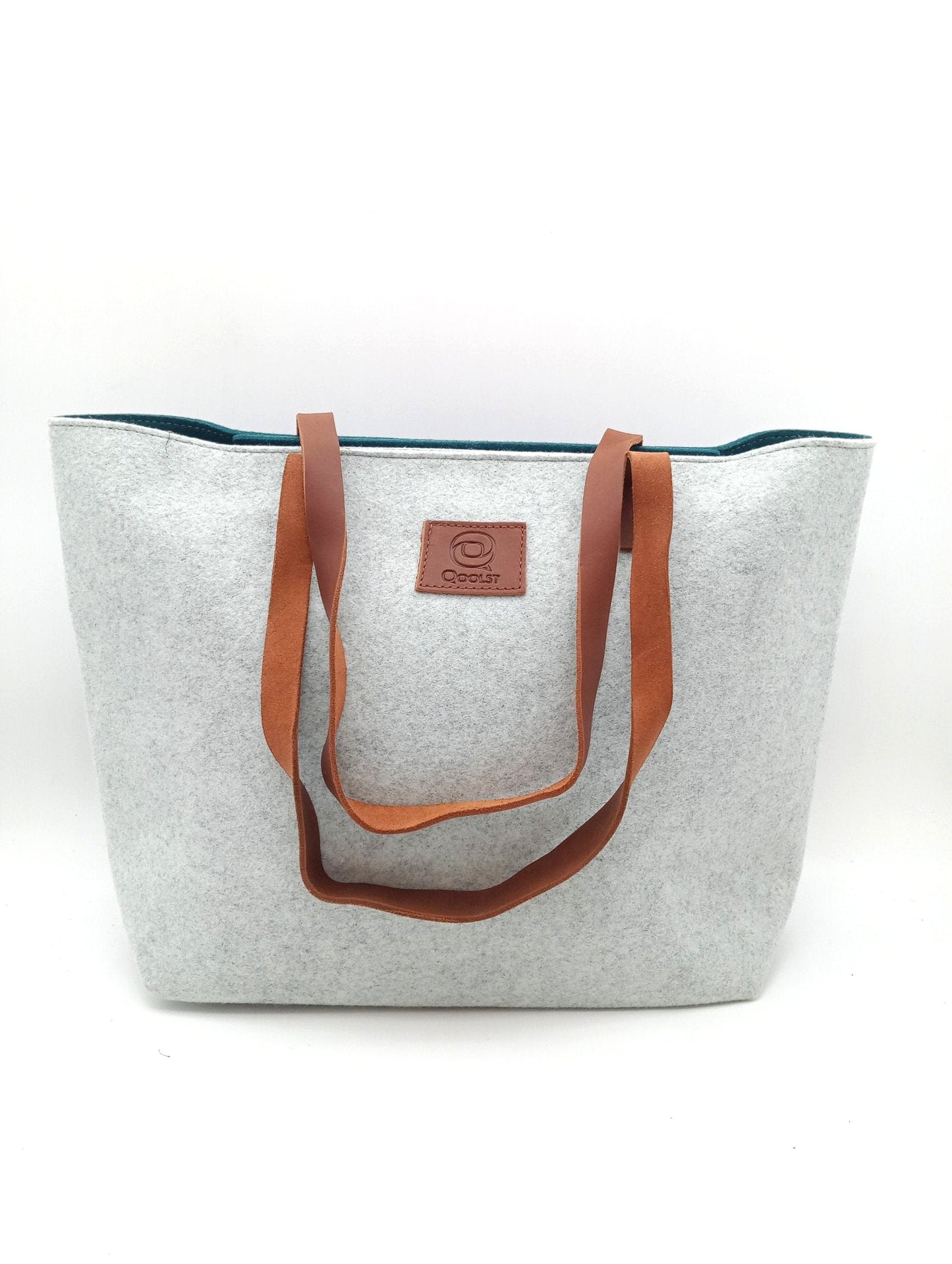 Sac cabas femme épaule et main Qoolst Feutre Recyclé Bicolore