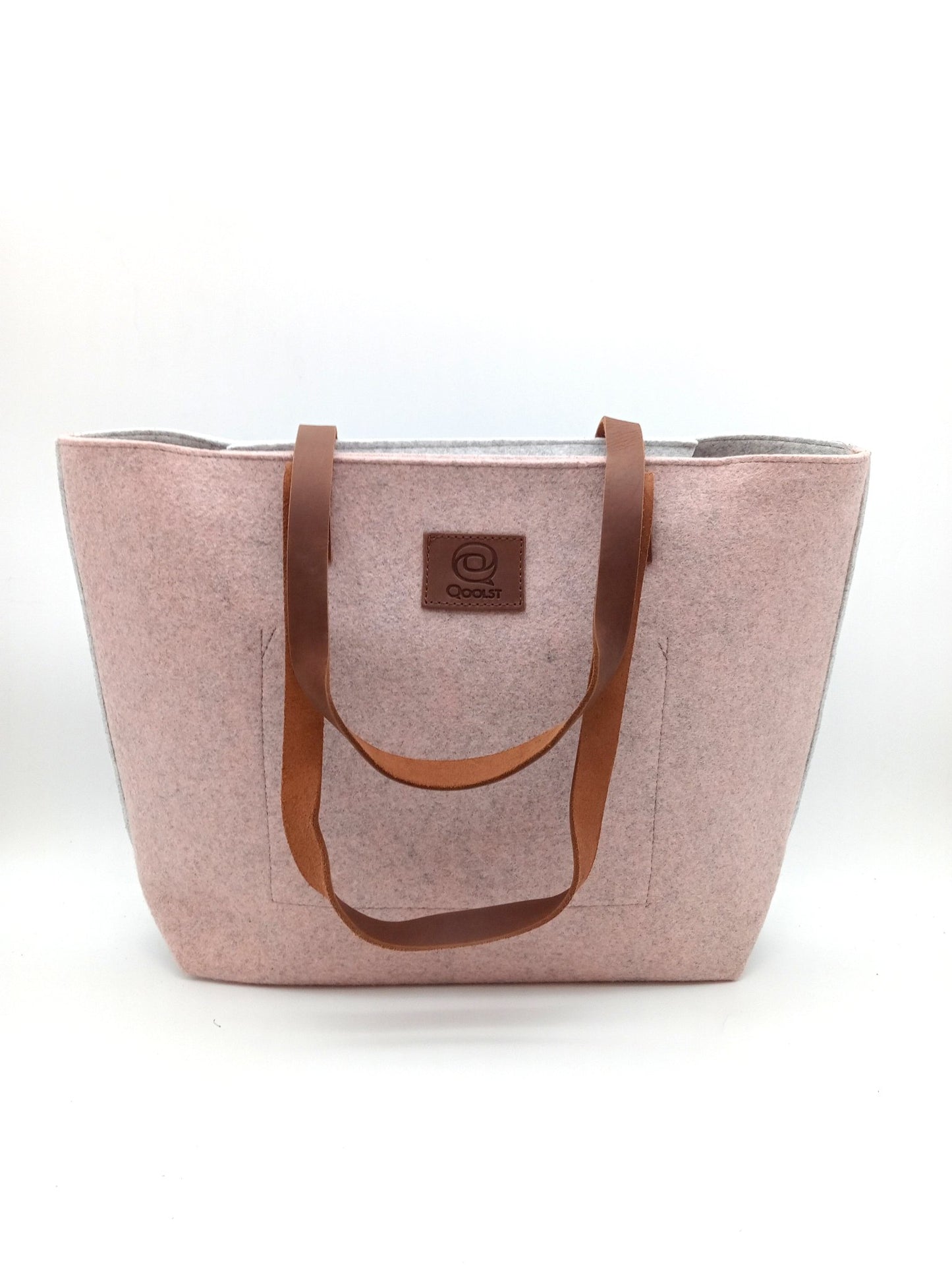 Sac cabas femme épaule et main Qoolst Feutre Recyclé Bicolore