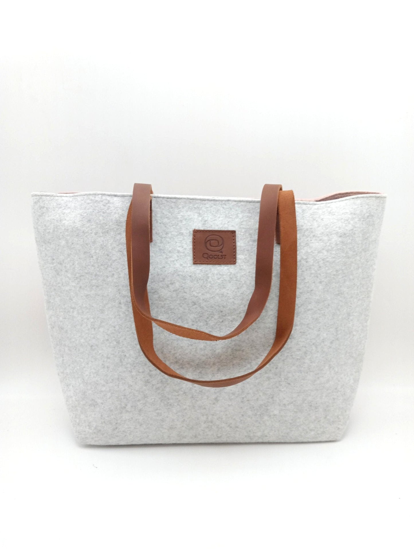Sac cabas femme épaule et main Qoolst Feutre Recyclé Bicolore