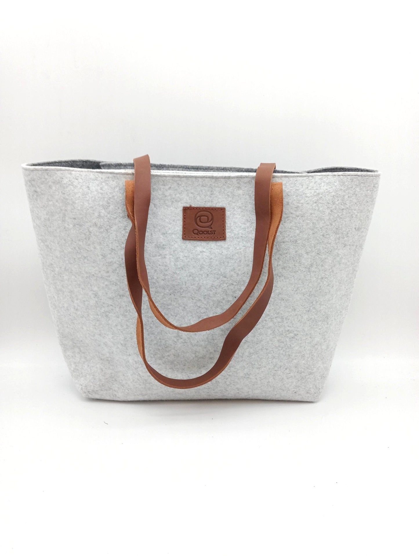 Sac cabas femme épaule et main Qoolst Feutre Recyclé Bicolore
