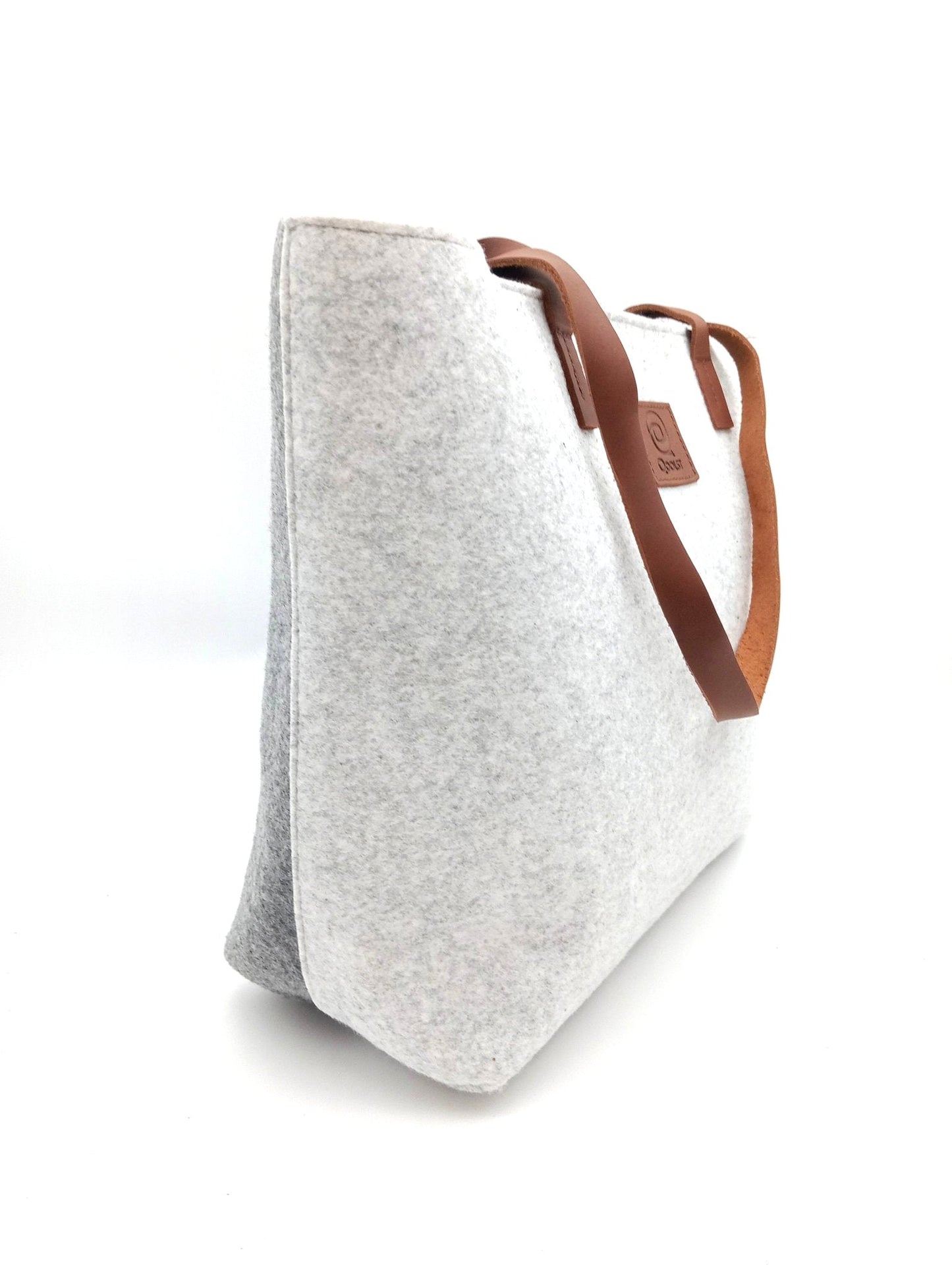 Sac cabas femme épaule et main Qoolst Feutre Recyclé Bicolore