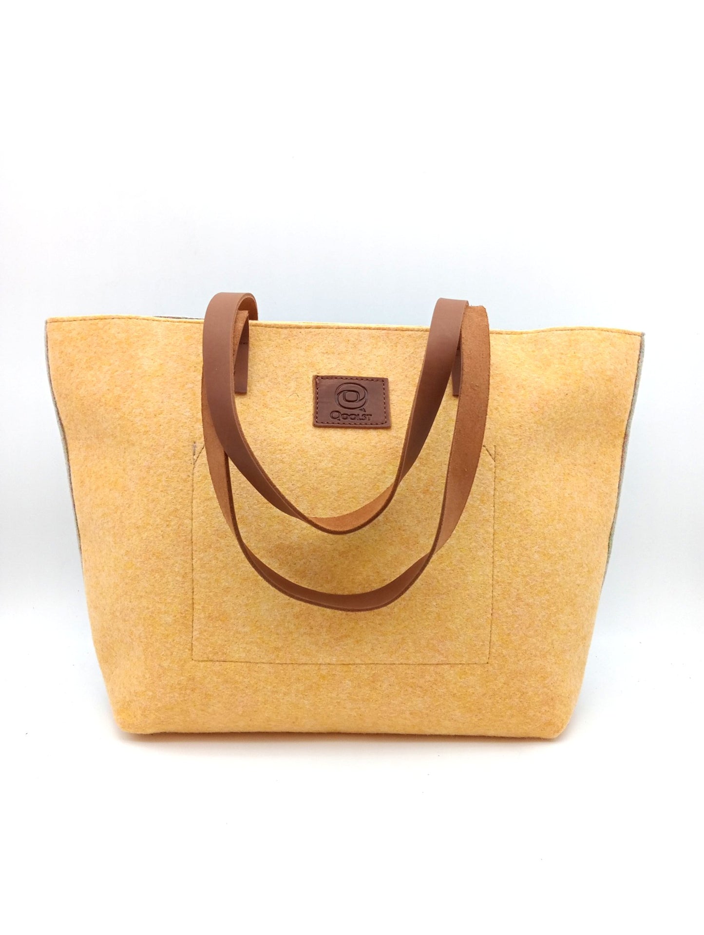 Sac cabas femme épaule et main Qoolst Feutre Recyclé Bicolore
