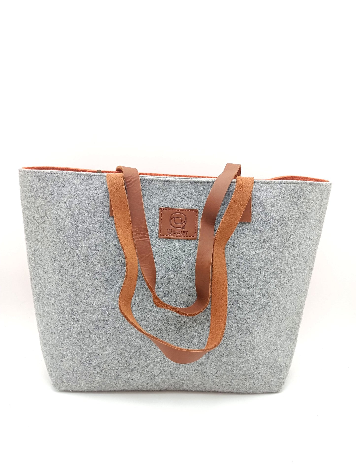 Sac cabas femme épaule et main Qoolst Feutre Recyclé Bicolore
