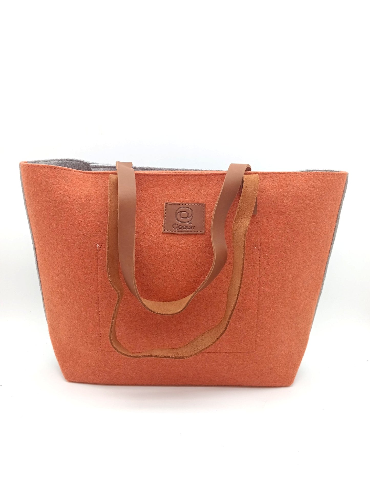 Sac cabas femme épaule et main Qoolst Feutre Recyclé Bicolore