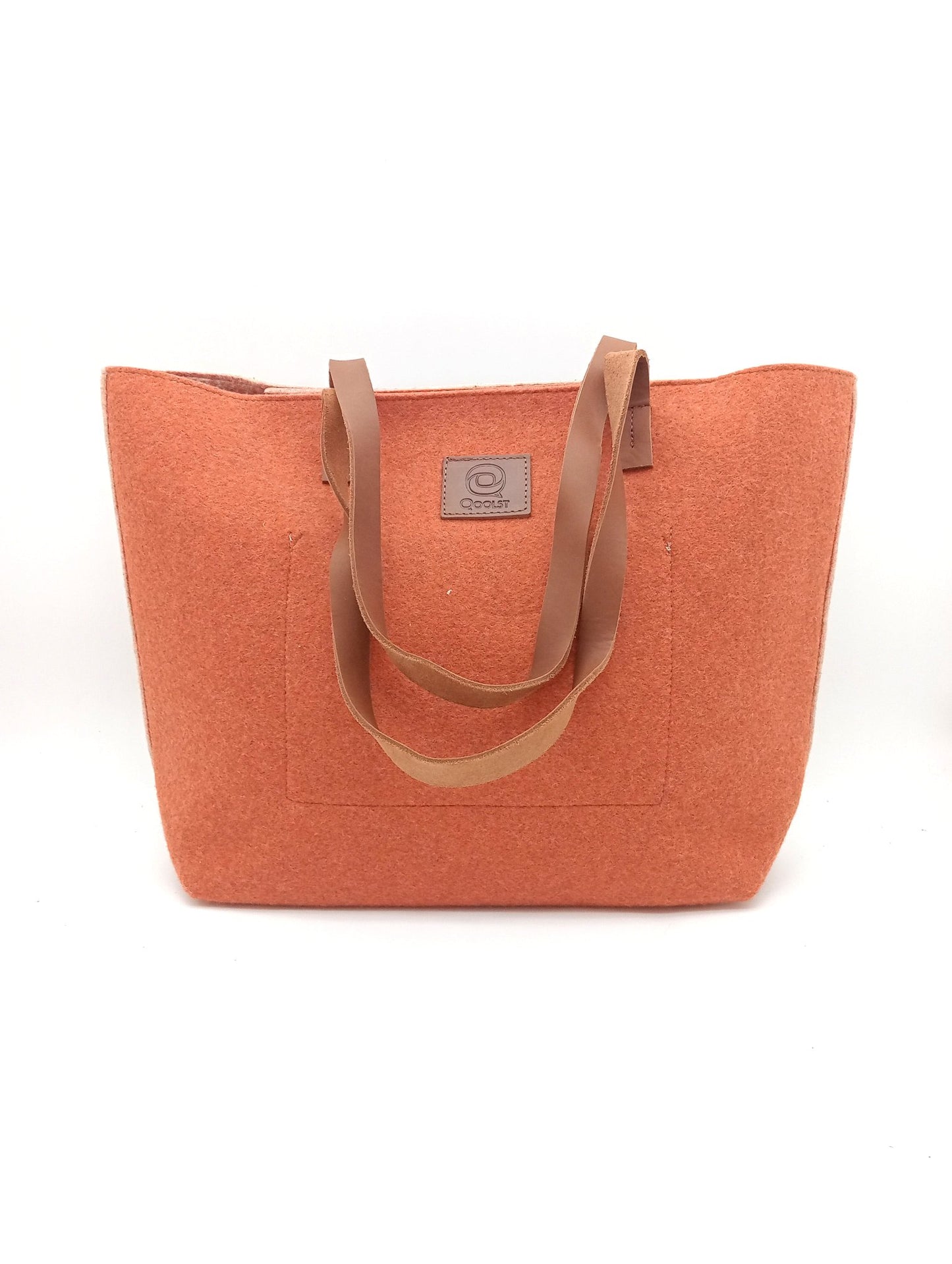 Sac cabas femme épaule et main Qoolst Feutre Recyclé Bicolore