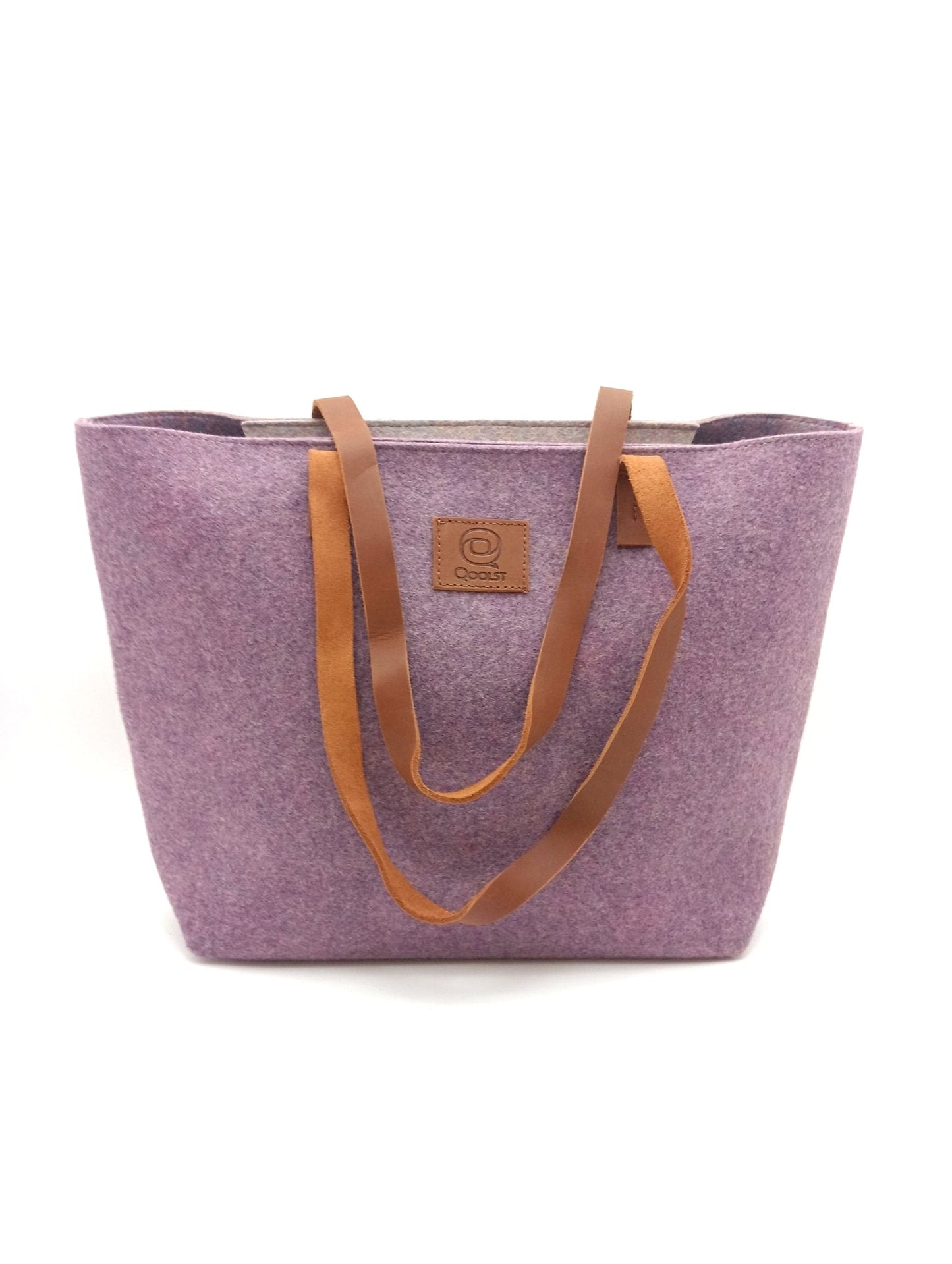Sac cabas femme épaule et main Qoolst Feutre Recyclé Bicolore