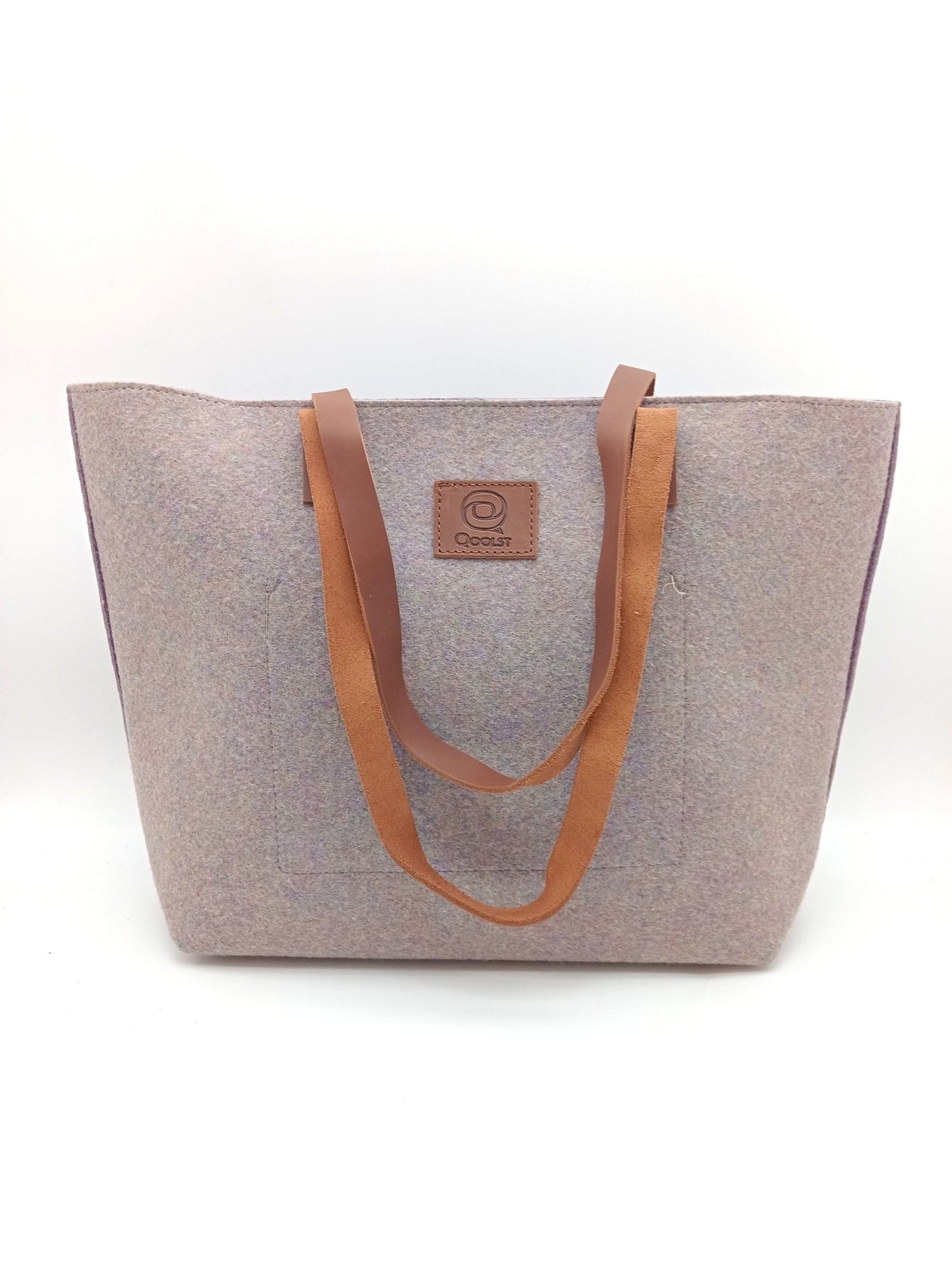 Sac cabas femme épaule et main Qoolst Feutre Recyclé Bicolore