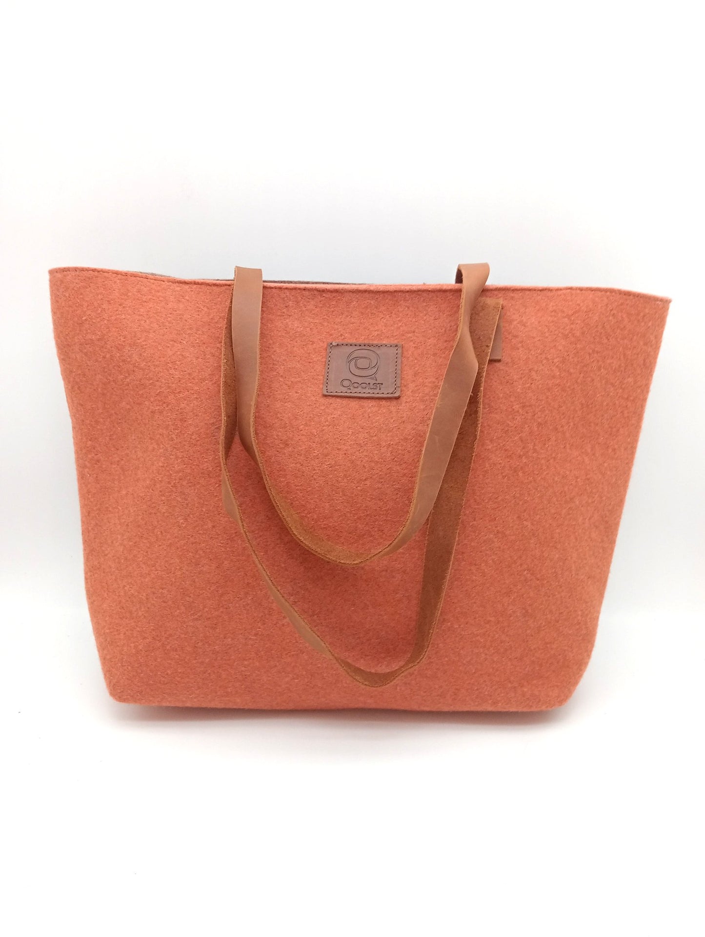 Sac cabas femme épaule et main Qoolst Feutre Recyclé Bicolore