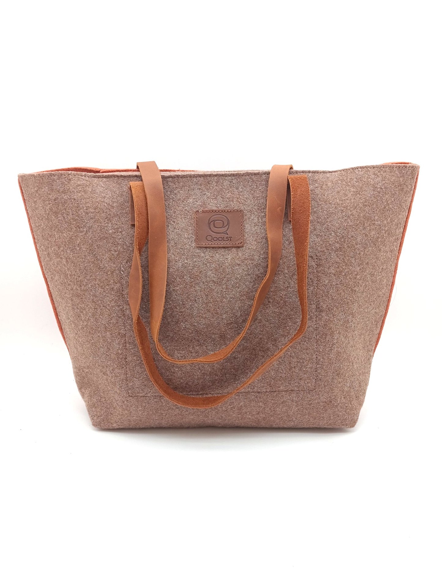 Sac cabas femme épaule et main Qoolst Feutre Recyclé Bicolore