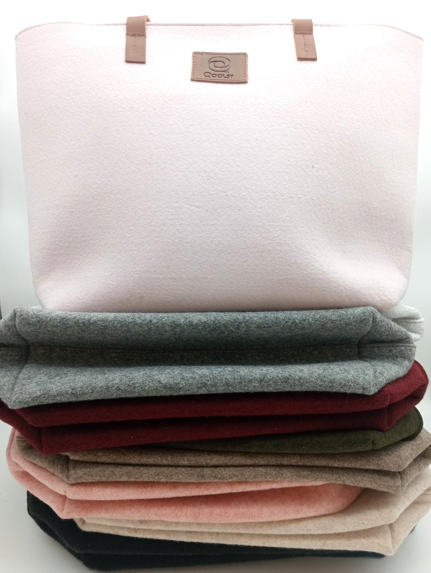 Sac cabas à bandoulière et à main en feutre recyclé Qoolst pour femme
