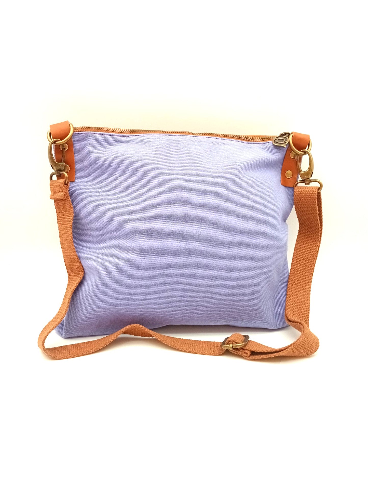 Sac bandoulière Candy Qoolst en coton bicolore et cuir régénéré pour femme et homme