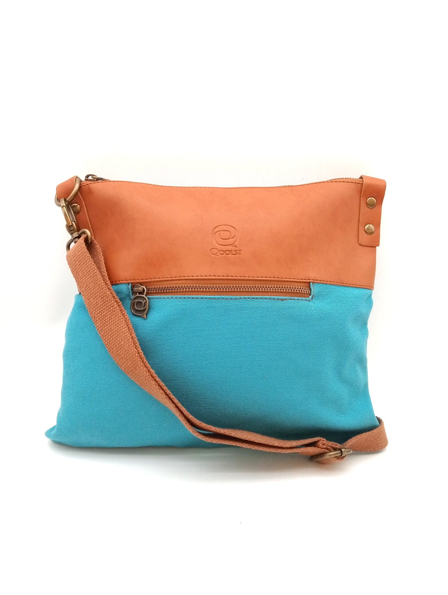 Sac bandoulière en coton et cuir régénéré Candy Qoolst pour femme et homme