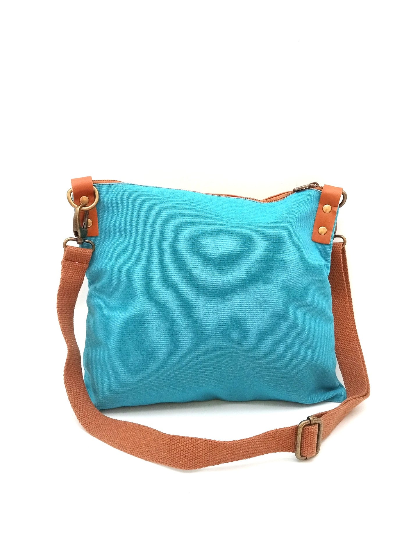 Sac bandoulière en coton et cuir régénéré Candy Qoolst pour femme et homme