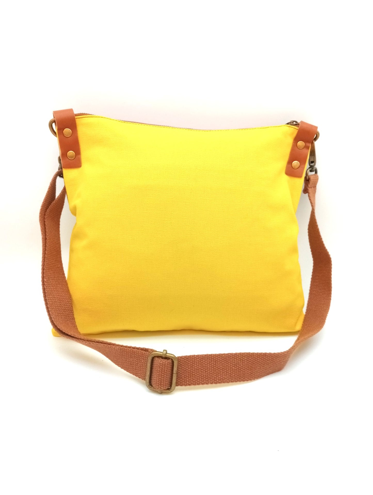 Sac bandoulière en coton et cuir régénéré Candy Qoolst pour femme et homme